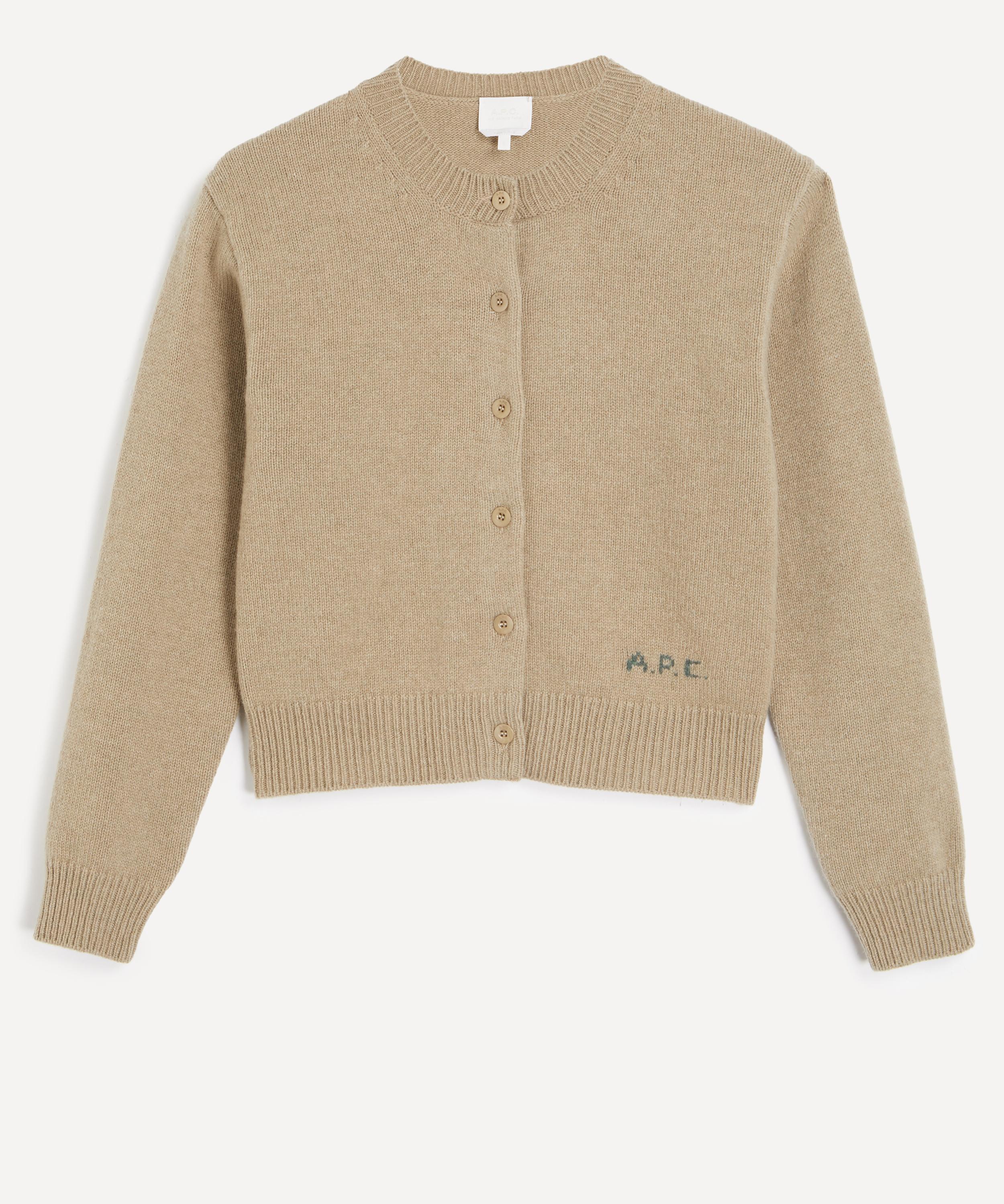 A.P.C. - Lila Beige Wool Cardigan image number 0