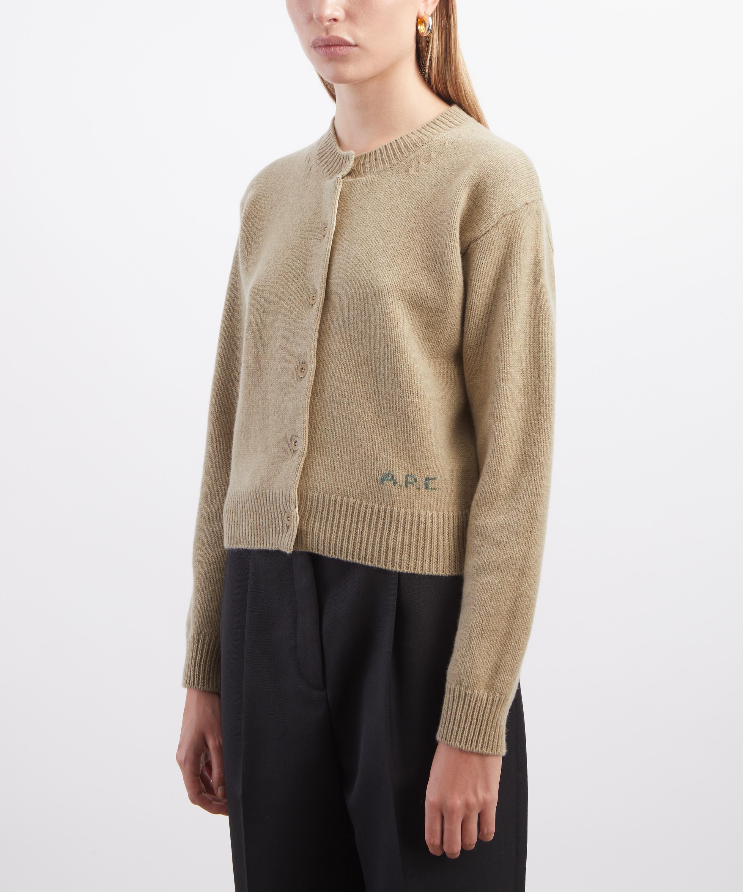 A.P.C. - Lila Beige Wool Cardigan image number 2