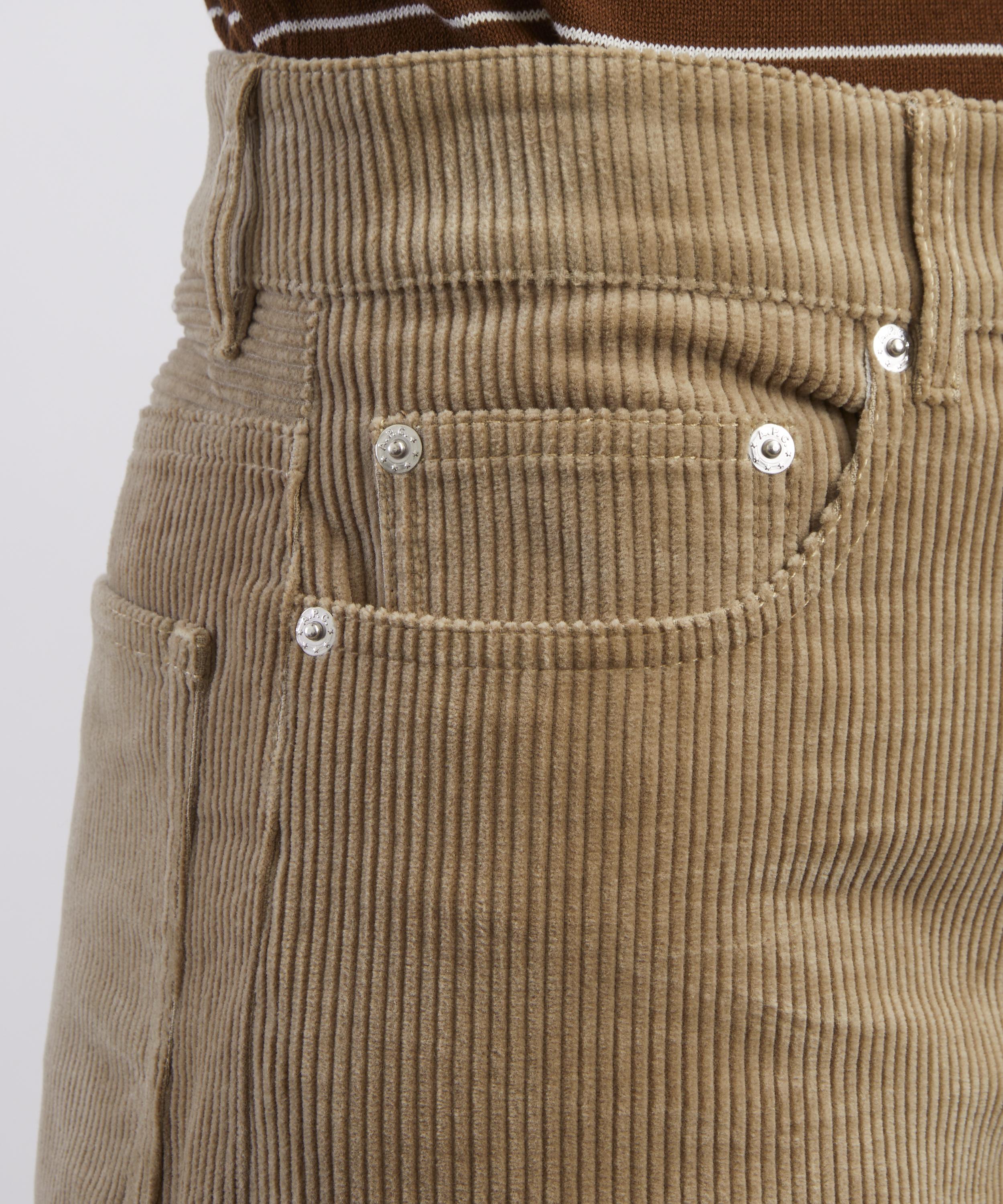 A.P.C. - Clyde Beige Corduroy Jeans image number 4