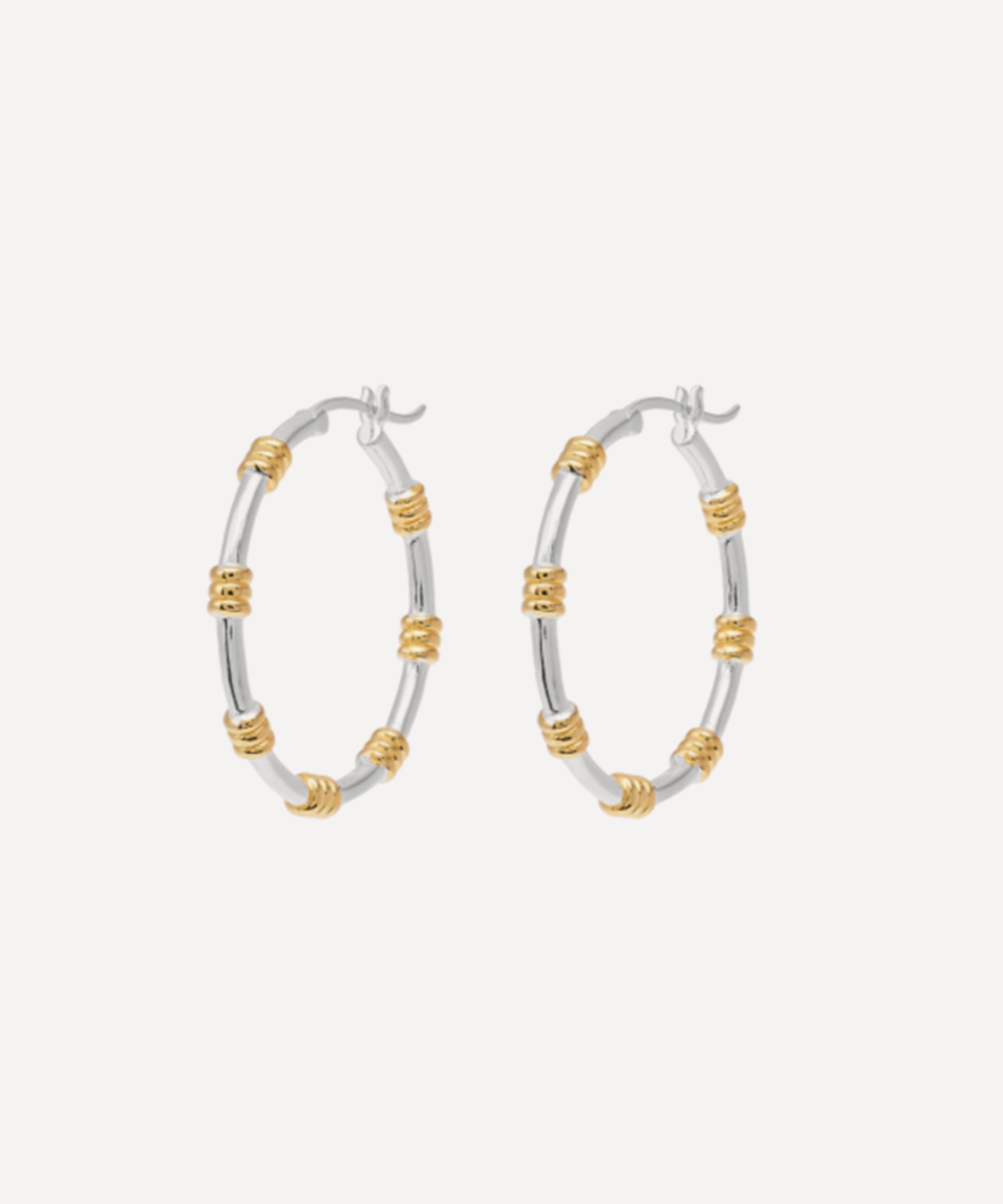 Anna + Nina - Mixed Metal Dual Hoop Earrings