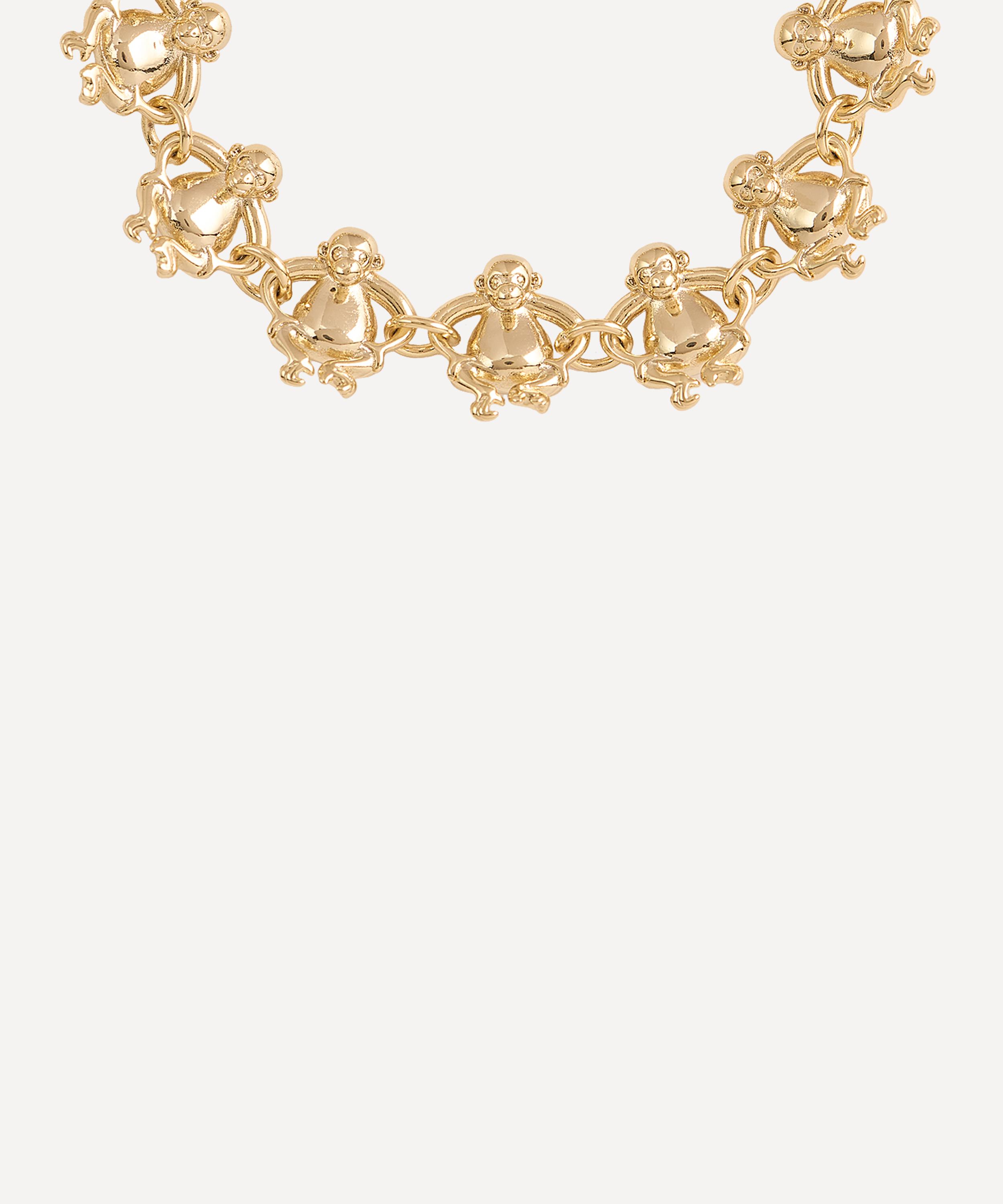 Anna + Nina - Gold-Plated Monkey Loop Bracelet image number 1