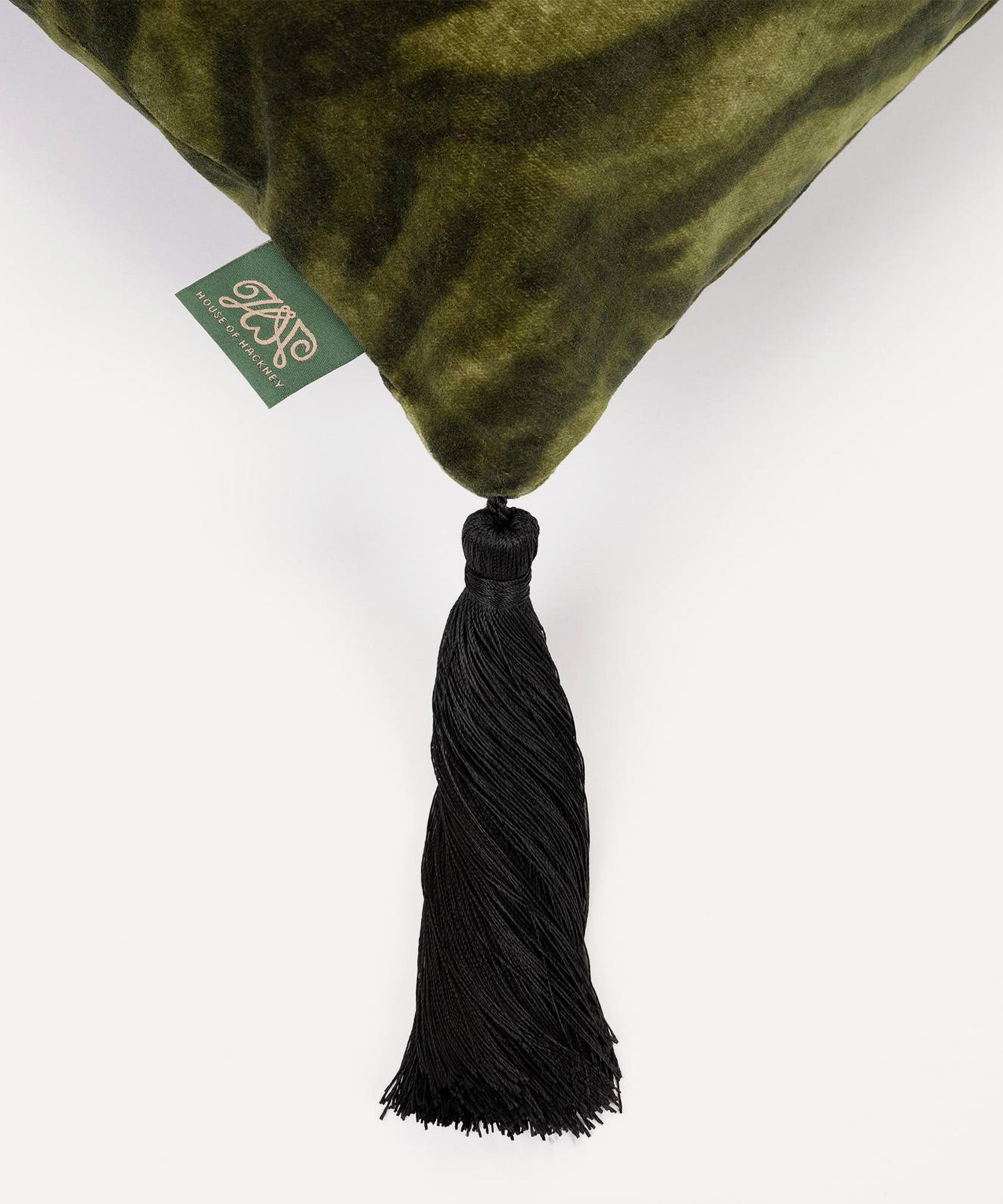 House of Hackney - Caspian Medium Velvet Tassel Cushion image number 1