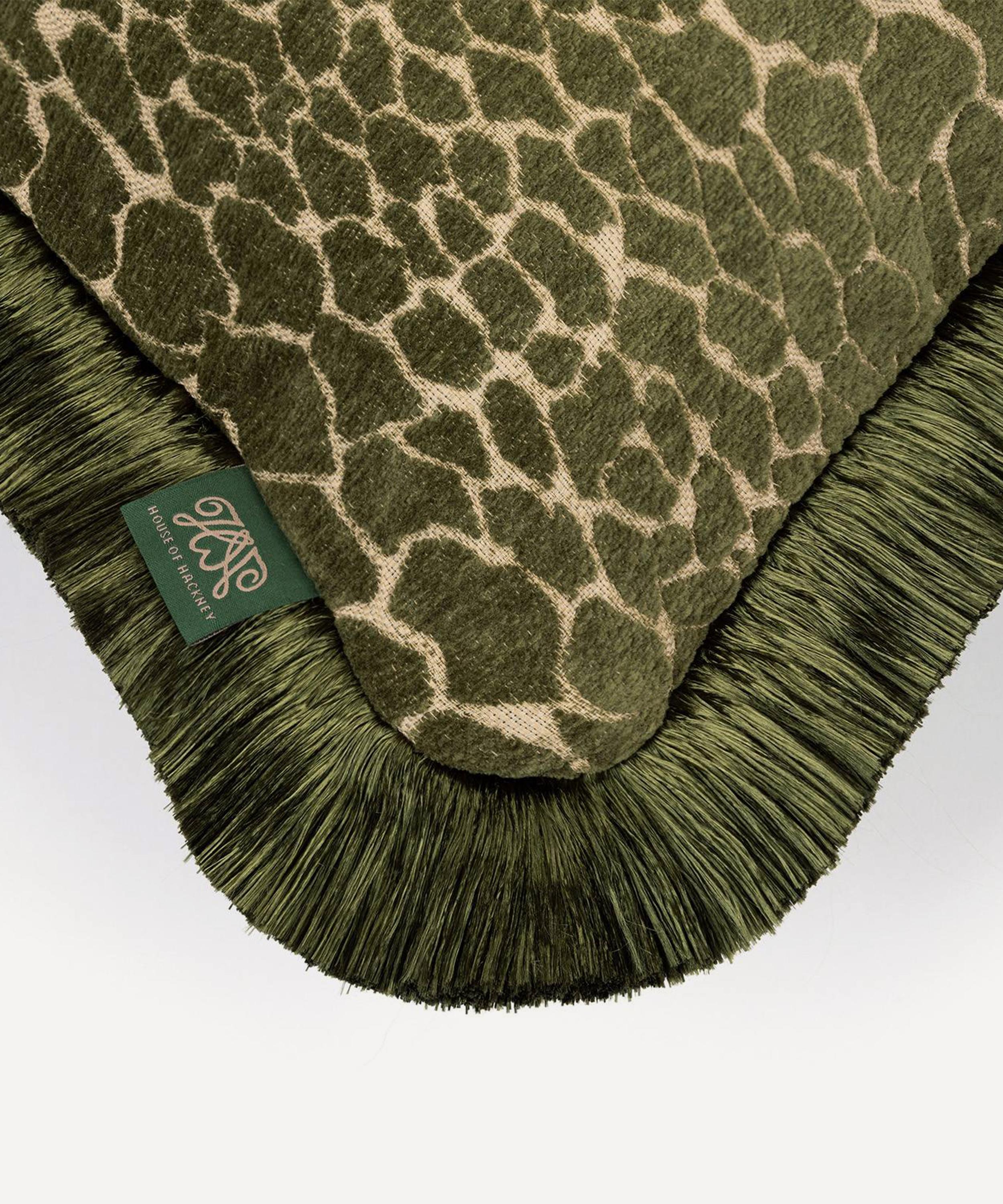 House of Hackney - Mara Jacquard Medium Fringed Cushion image number 1