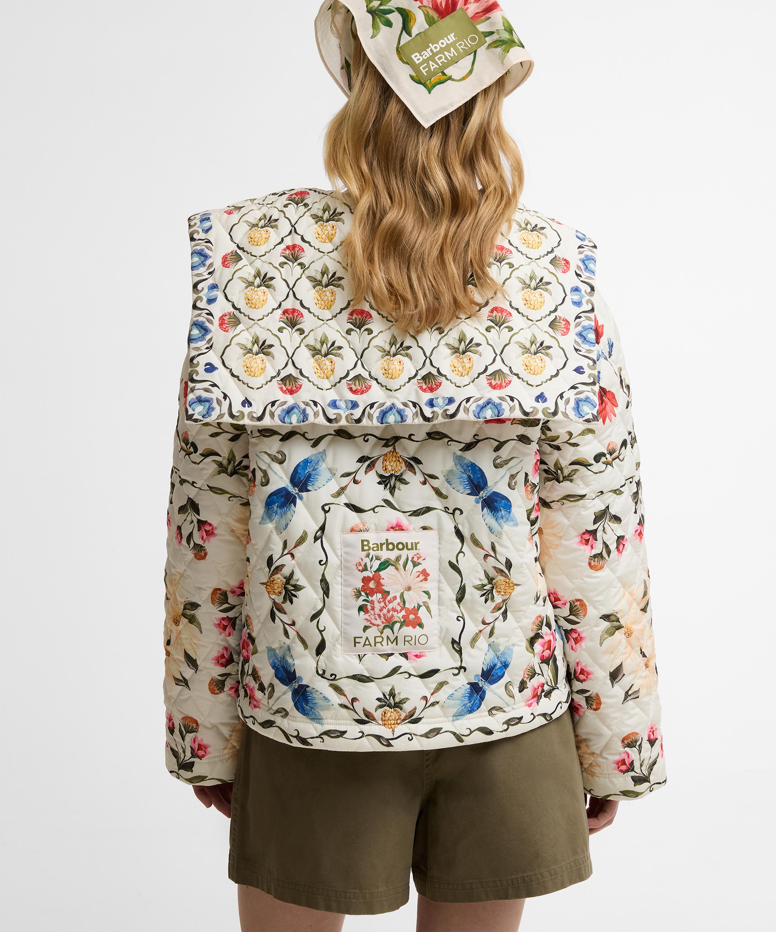Barbour - x FARM Rio Azelia Quilted Jacket image number 3