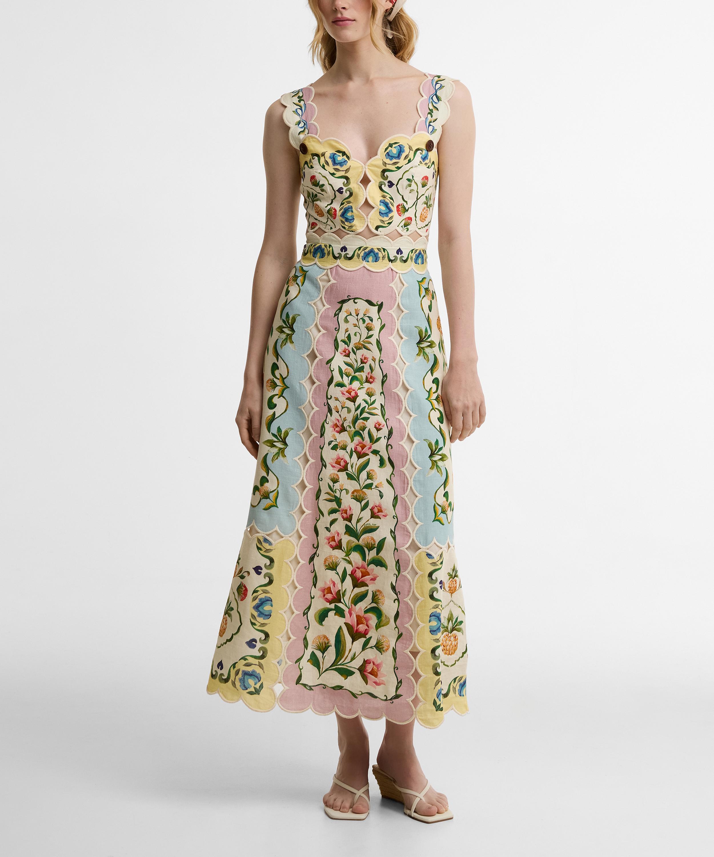 Barbour - x FARM Rio Petal Midi Dress image number 1