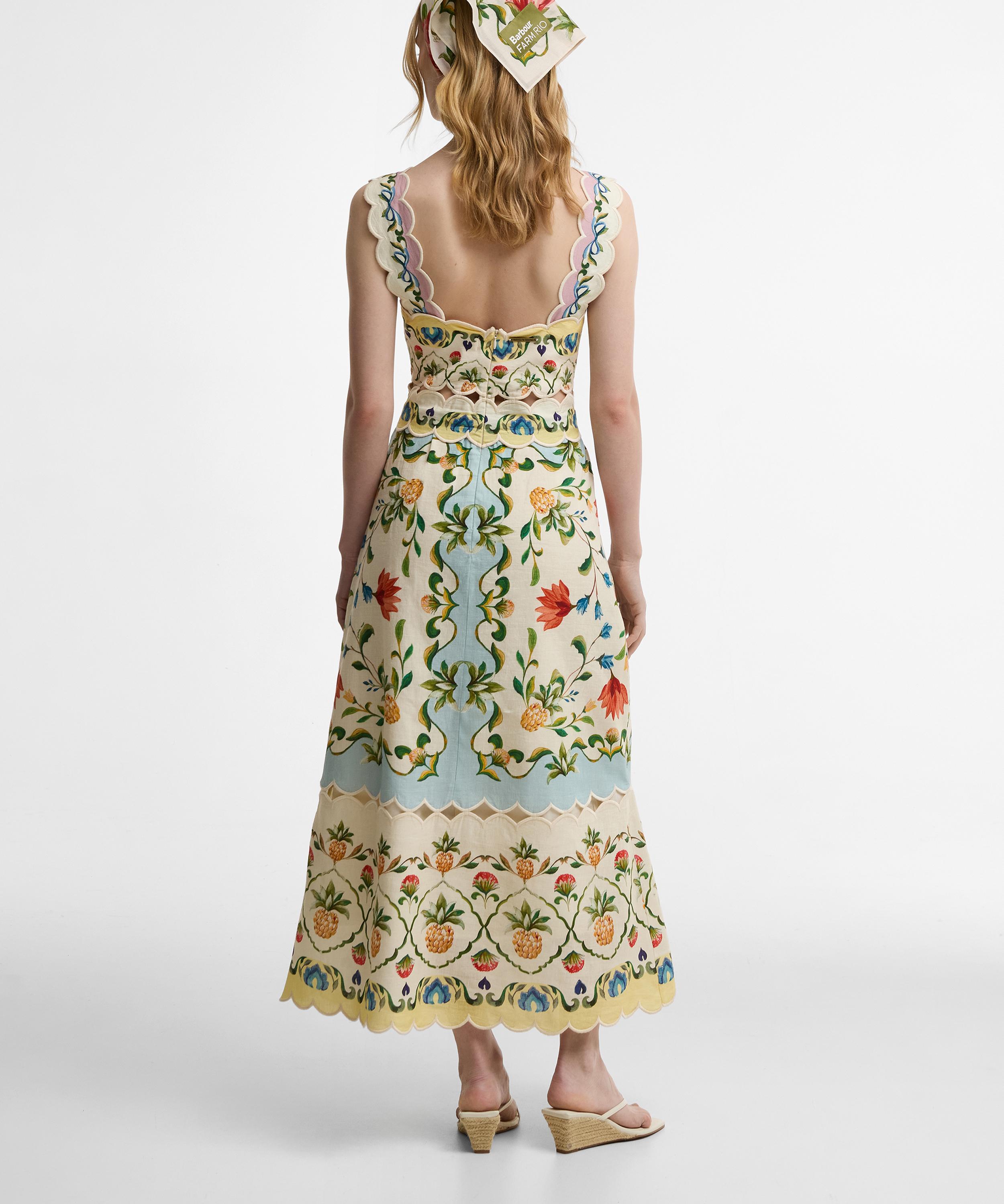 Barbour - x FARM Rio Petal Midi Dress image number 3