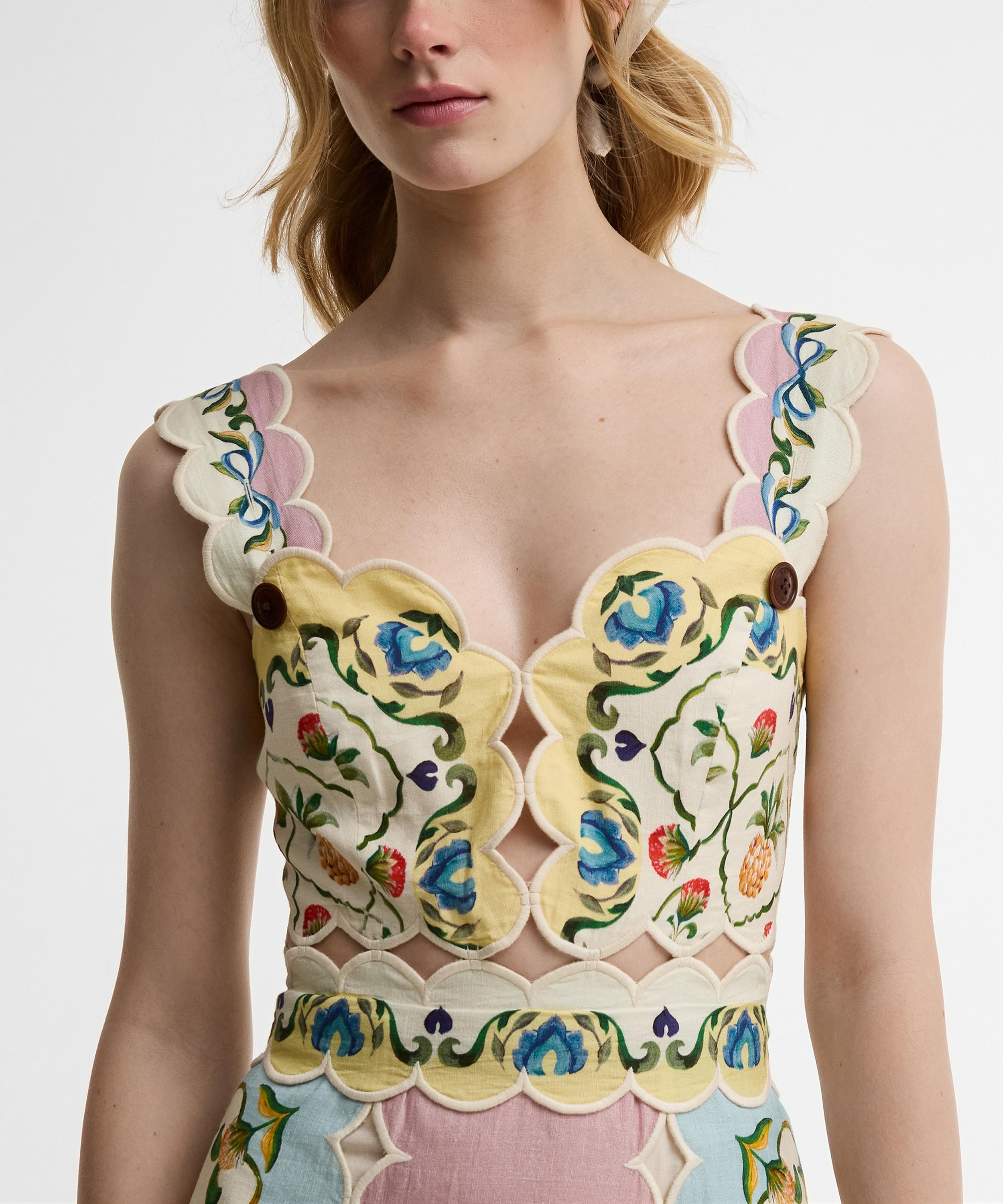 Barbour - x FARM Rio Petal Midi Dress image number 4