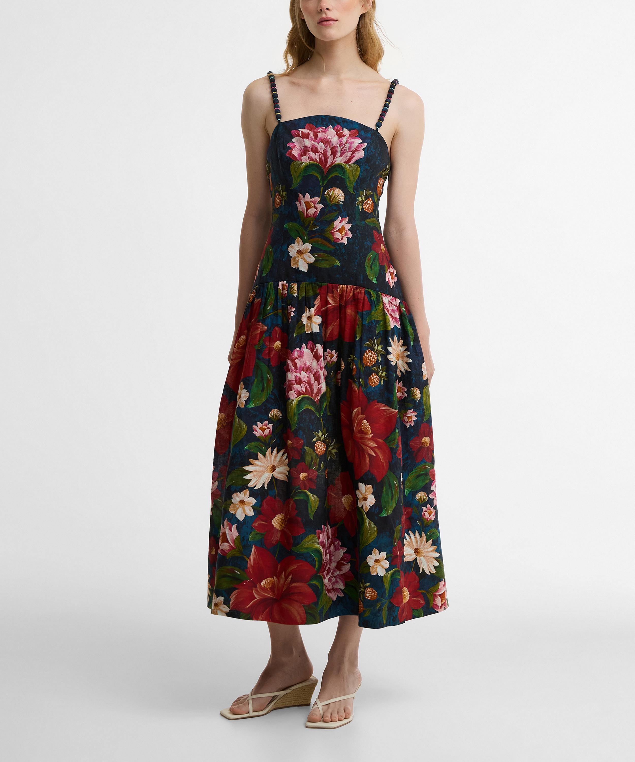 Barbour - x FARM Rio Wild Flower Midi Dress&nbsp; image number 1