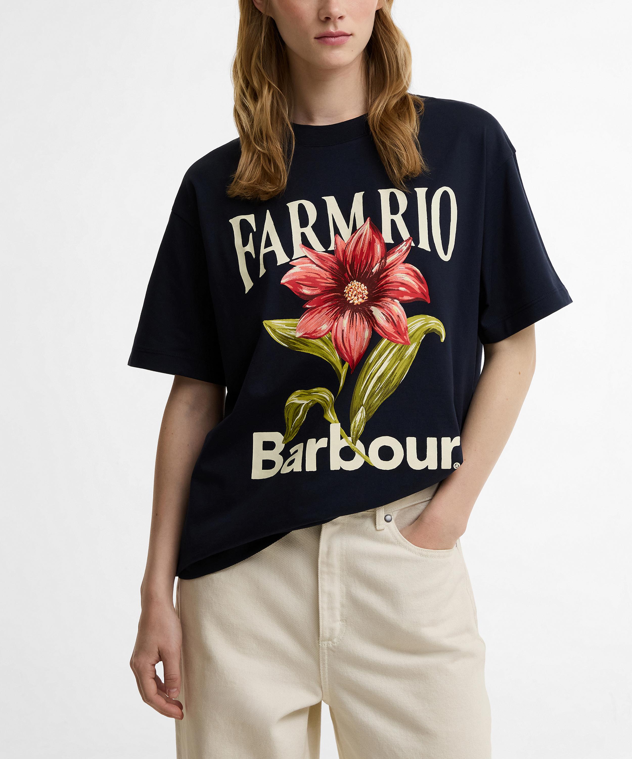 Barbour - x FARM Rio Wild Flower Oversized Graphic T-Shirt image number 1