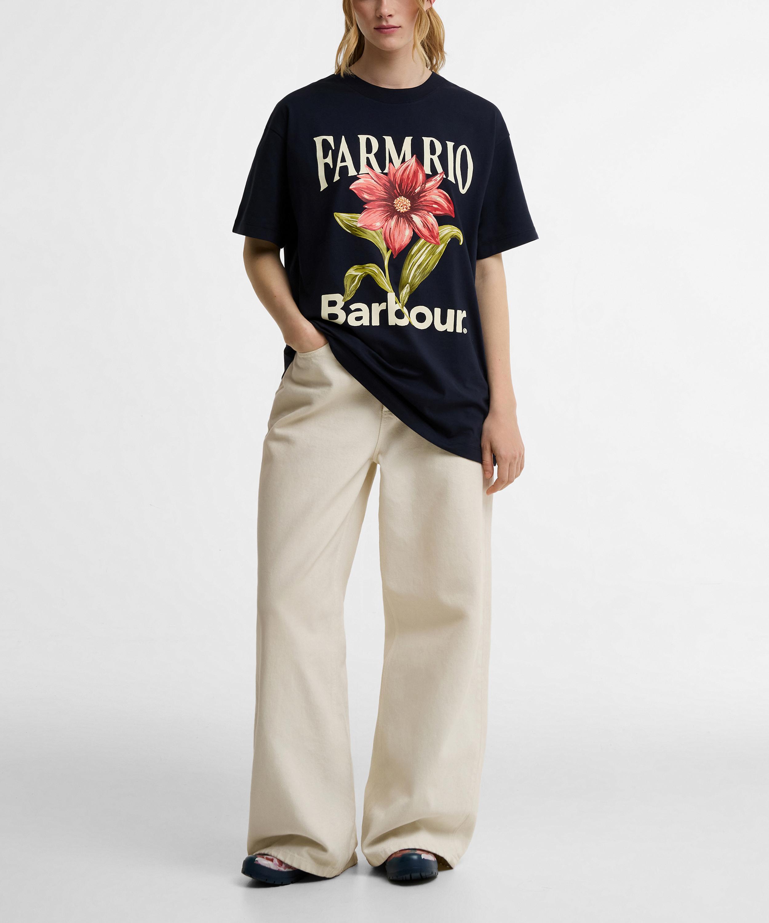 Barbour - x FARM Rio Wild Flower Oversized Graphic T-Shirt image number 2