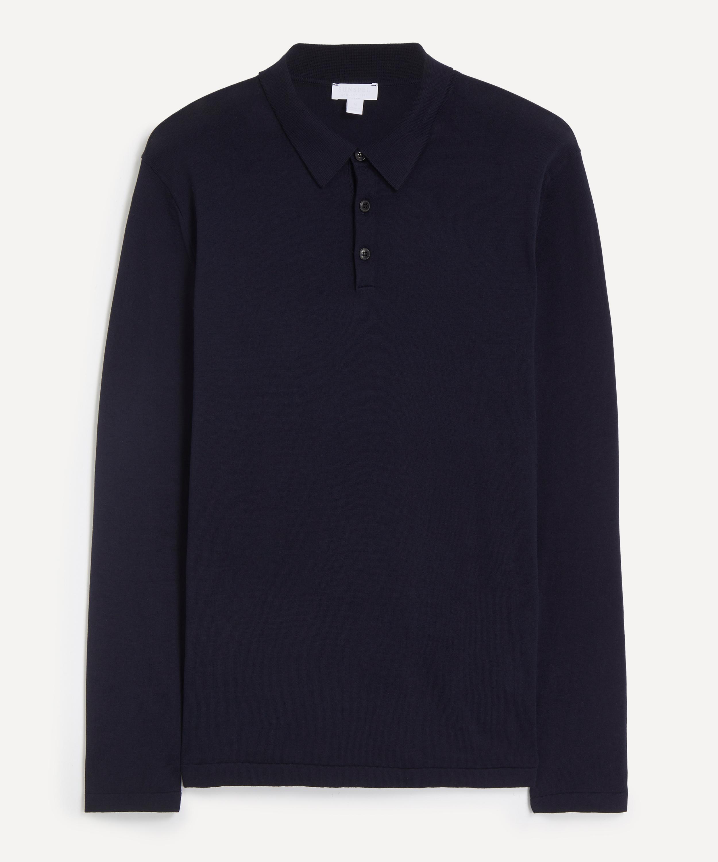 Sunspel - Sea Island Navy Cotton Polo