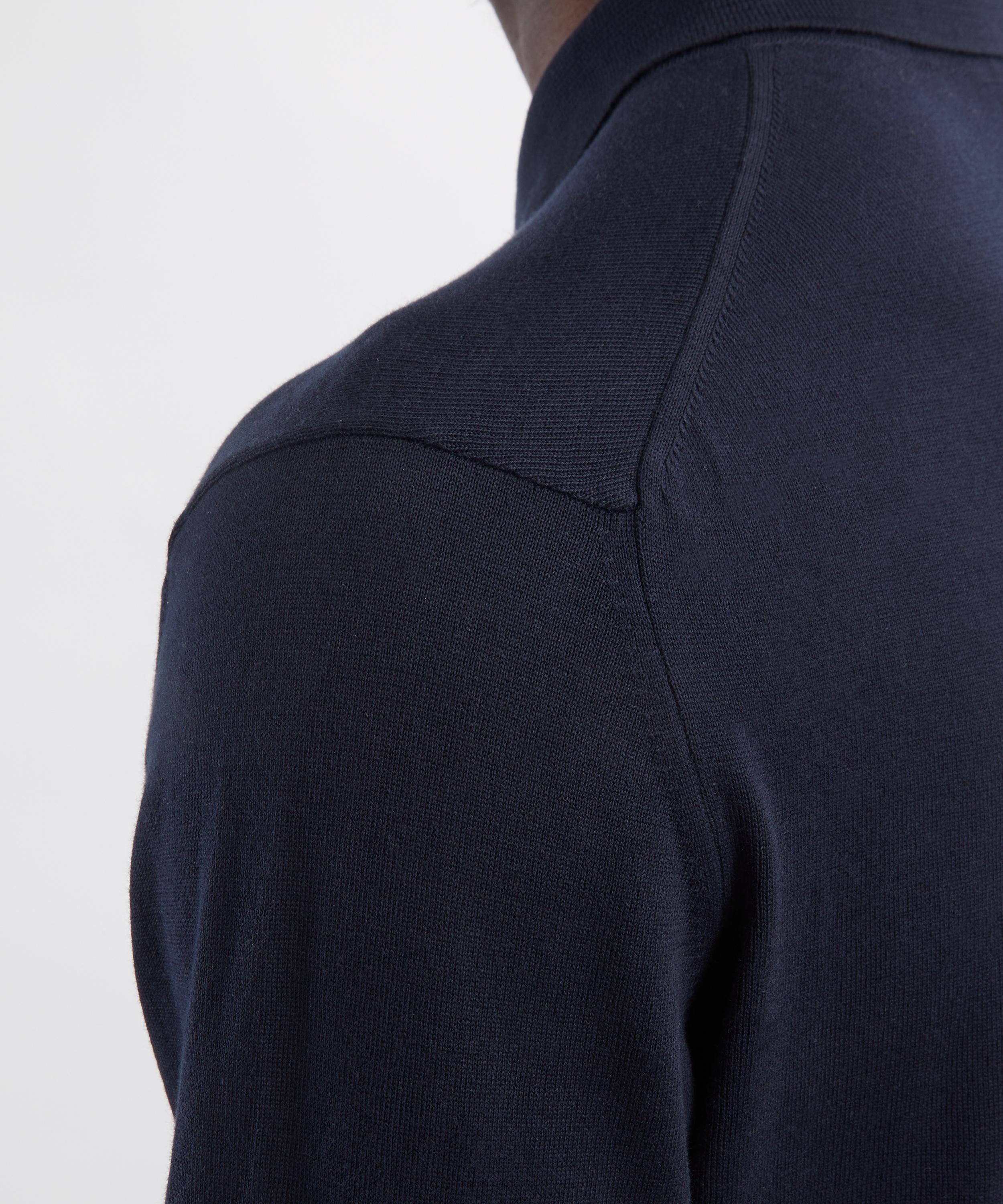 Sunspel - Sea Island Navy Cotton Polo image number 4