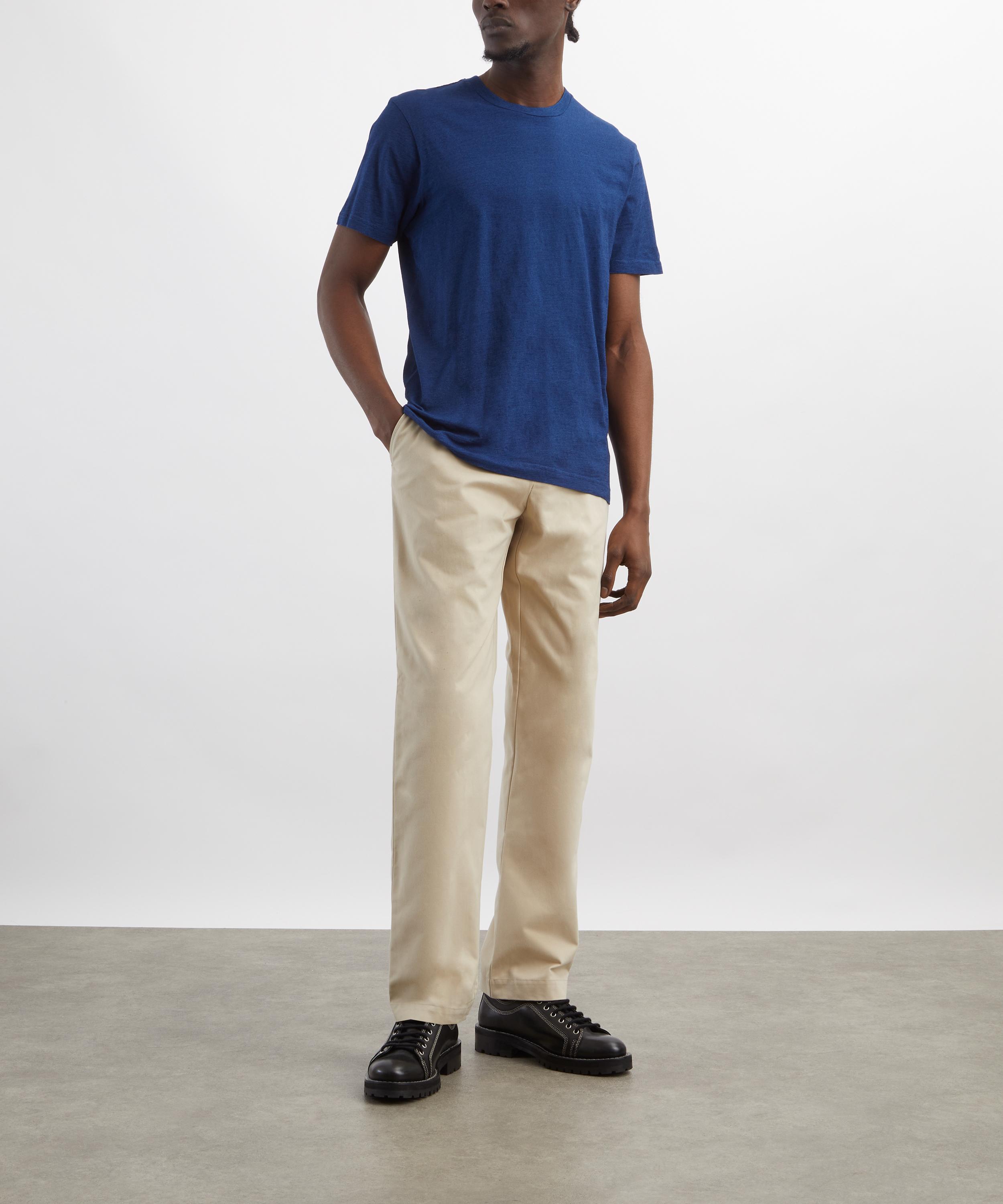 Sunspel - Riviera Indigo Midweight T-Shirt image number 1