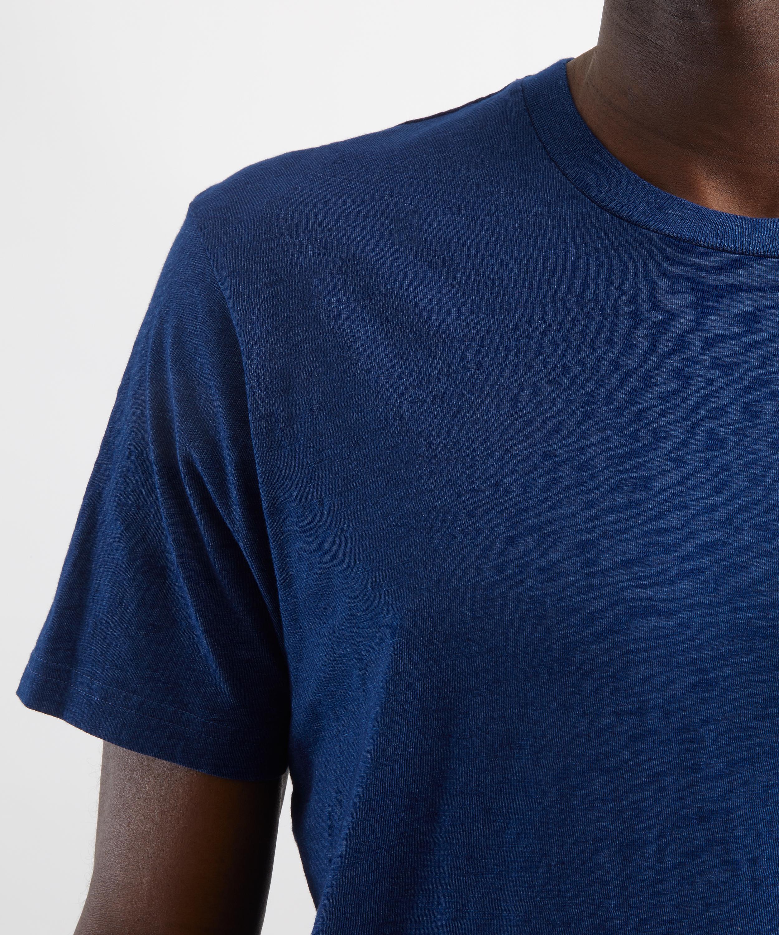 Sunspel - Riviera Indigo Midweight T-Shirt image number 4