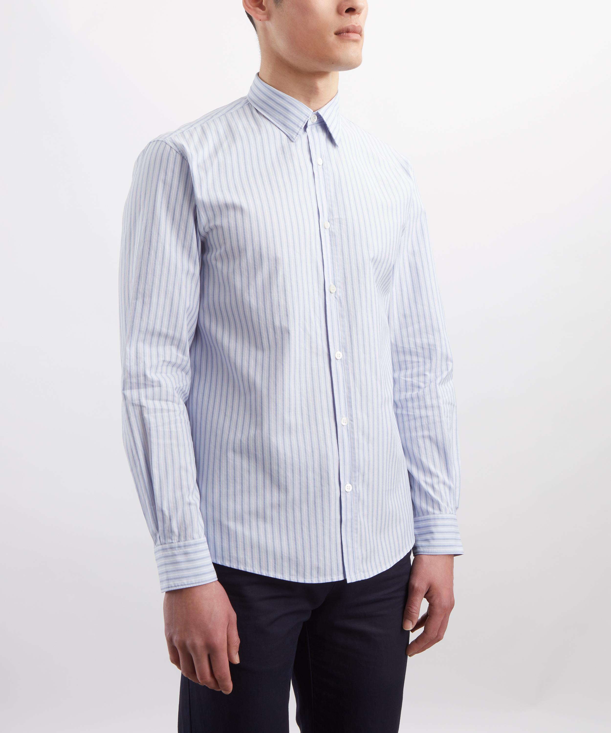 Sunspel - Striped Button-Down Shirt image number 2