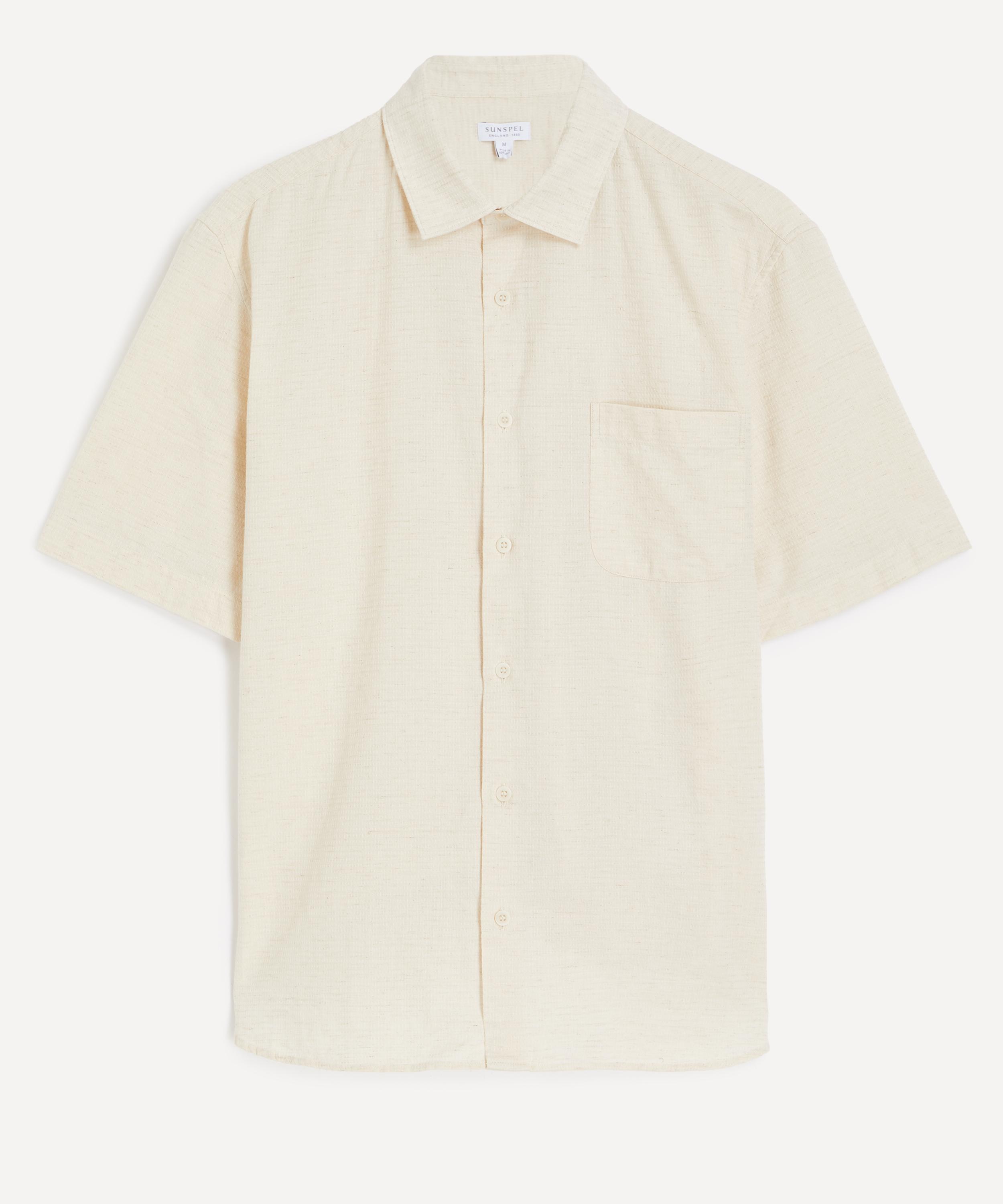 Sunspel - Natural Textured Short-Sleeve Shirt