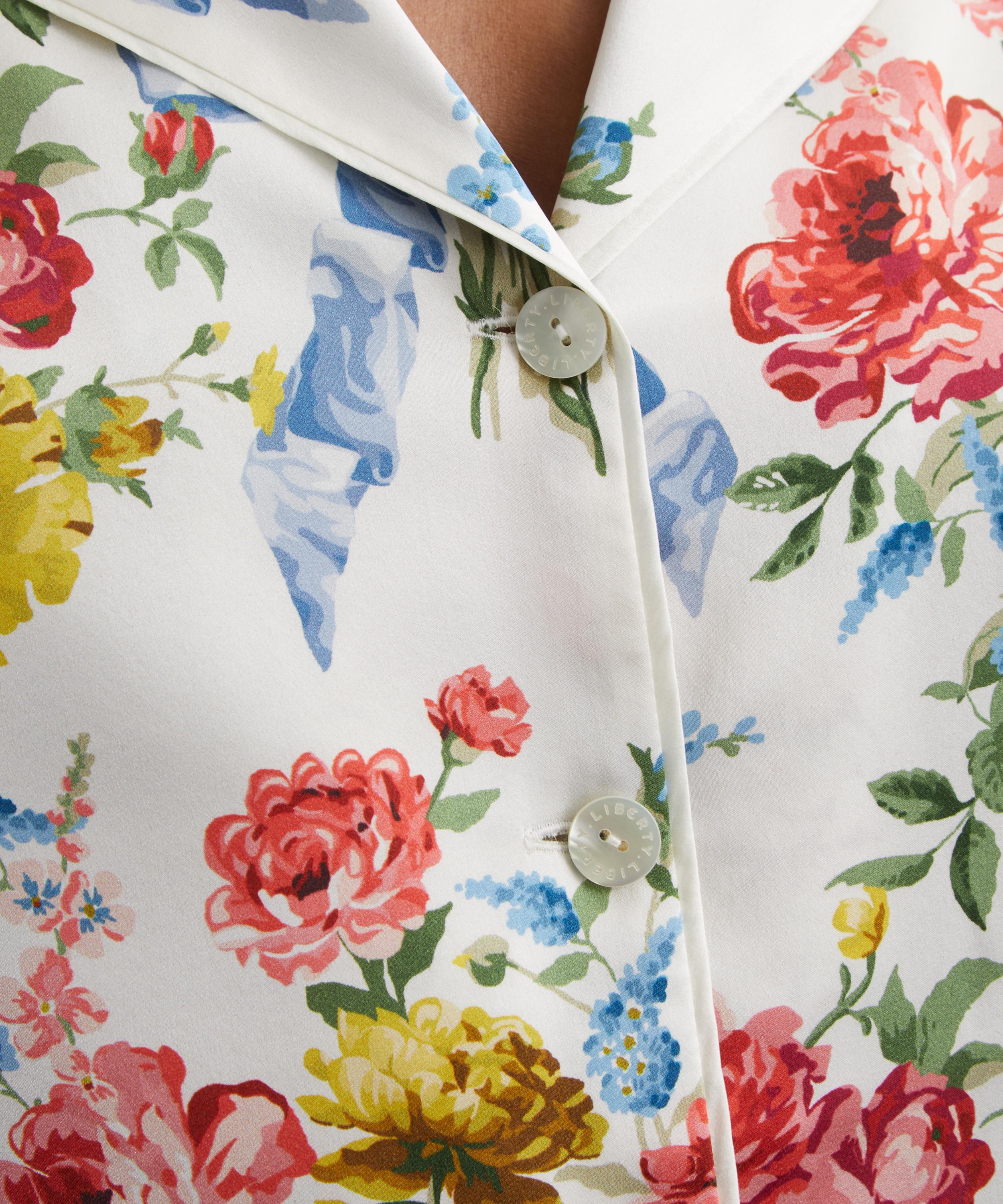 Liberty - Bow Bouquet Silk-Satin Pyjama Set image number 4