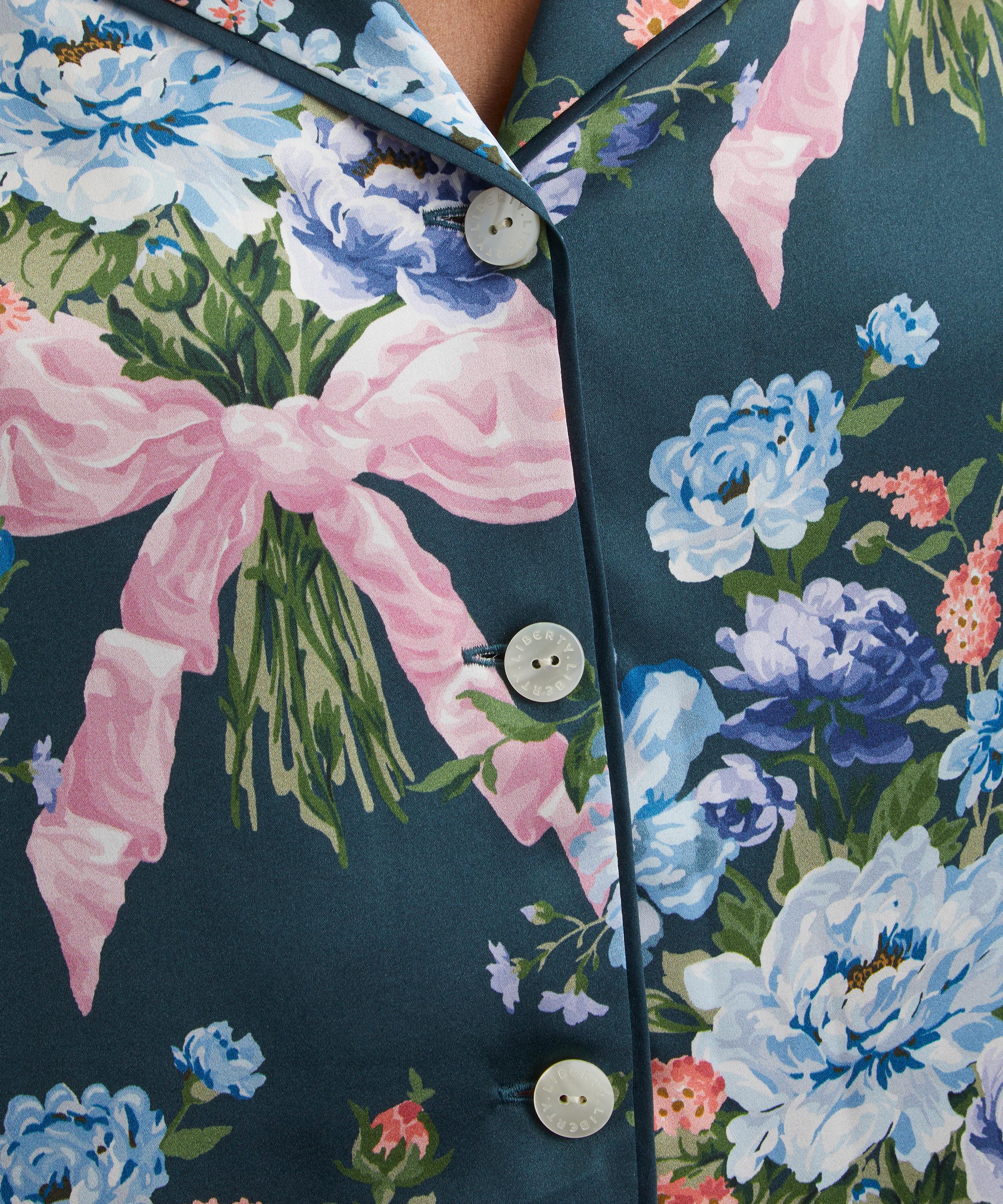 Liberty - Bow Bouquet Silk-Satin Pyjama Set image number 4
