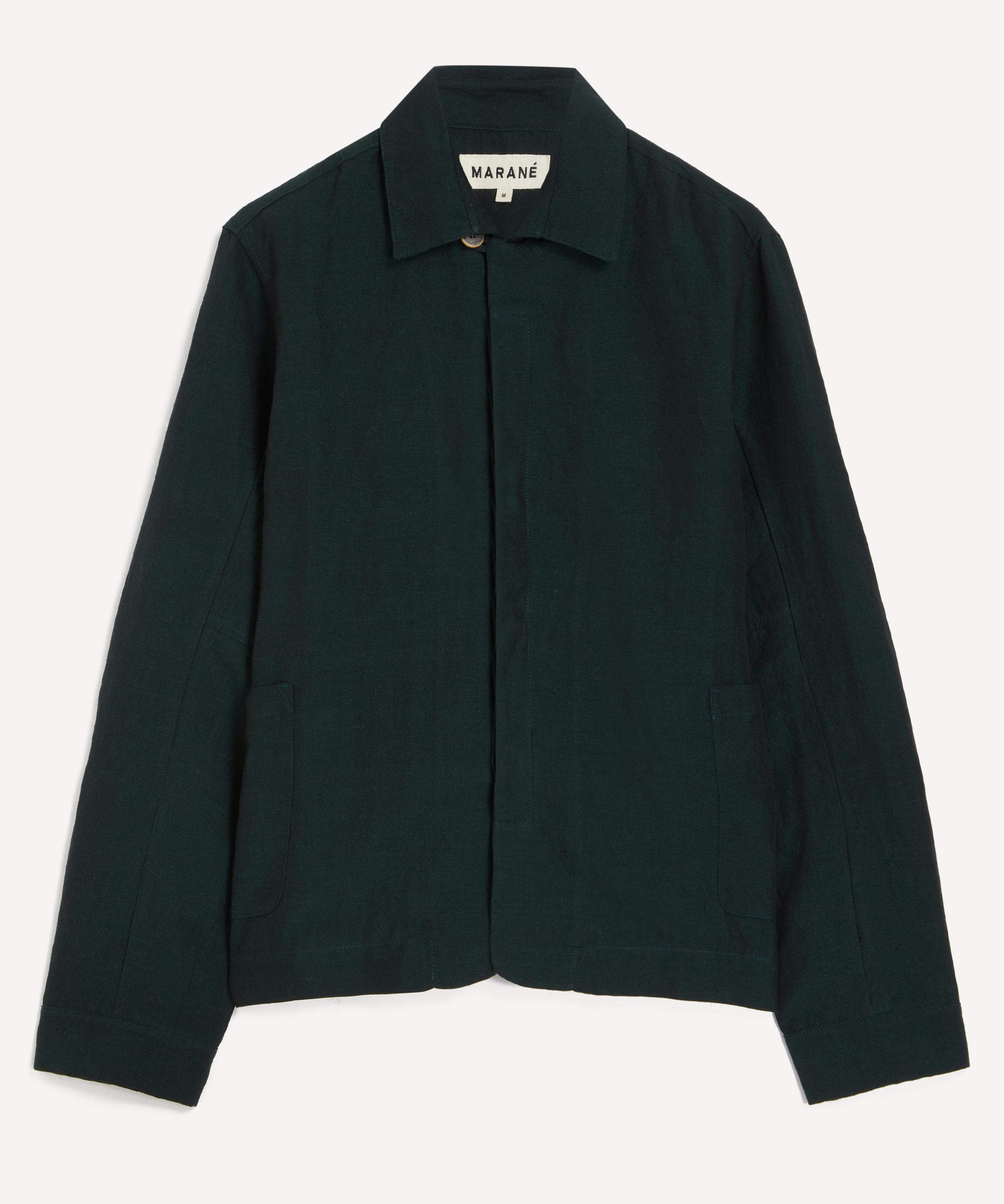 Maran&eacute; - Dark Teal Linen-Cotton Jacket