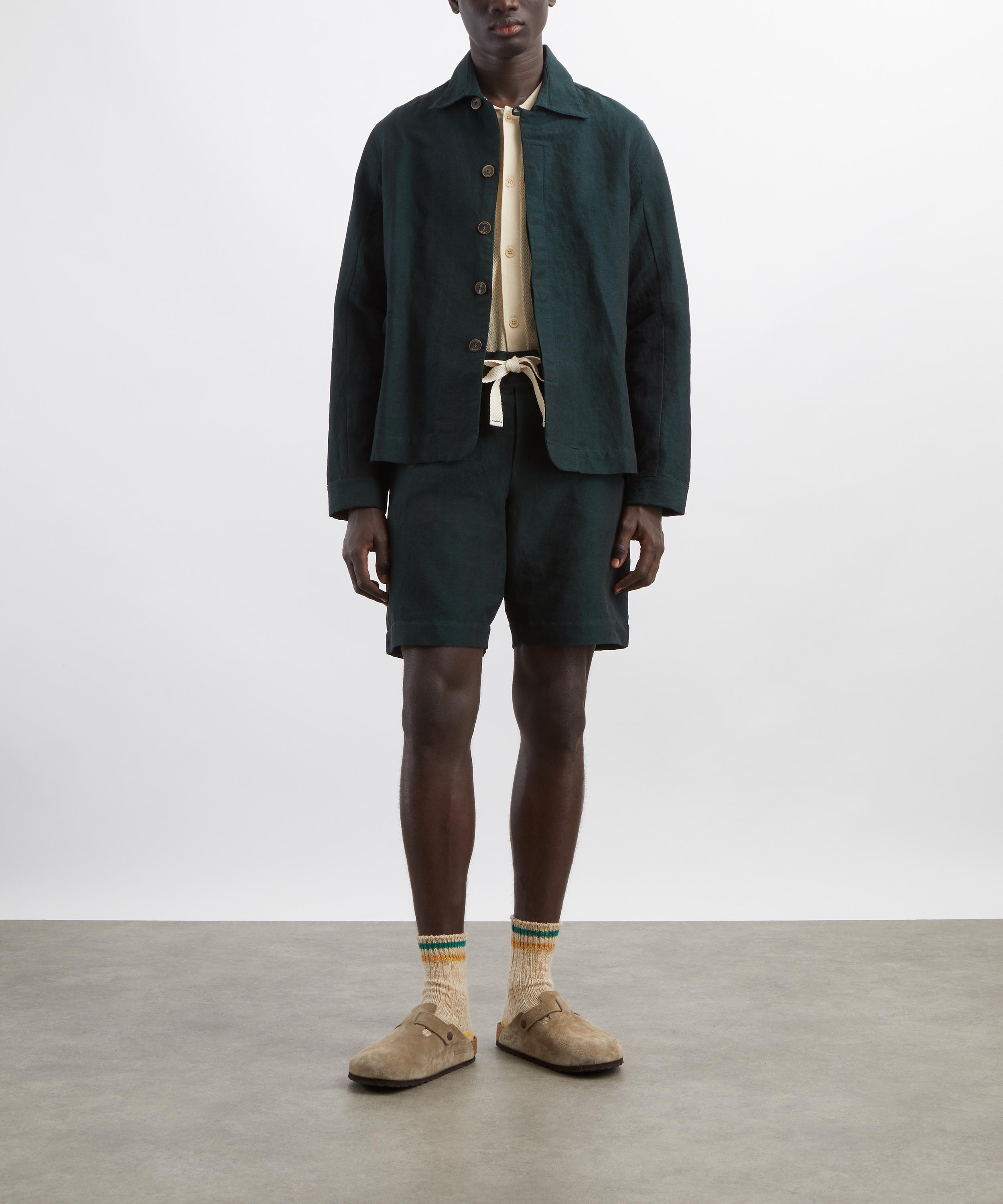 Maran&eacute; - Dark Teal Linen-Cotton Jacket image number 1