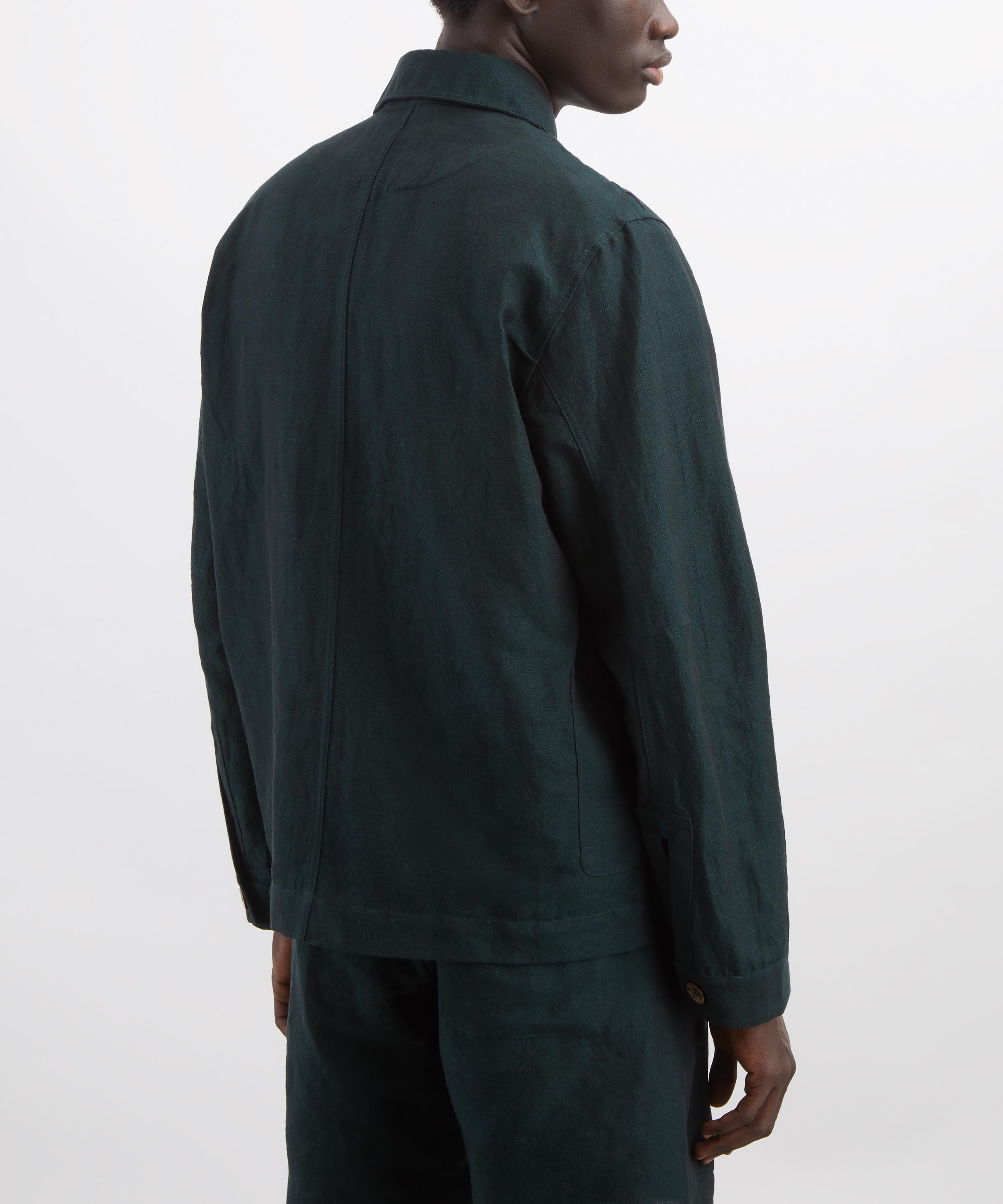 Maran&eacute; - Dark Teal Linen-Cotton Jacket image number 3