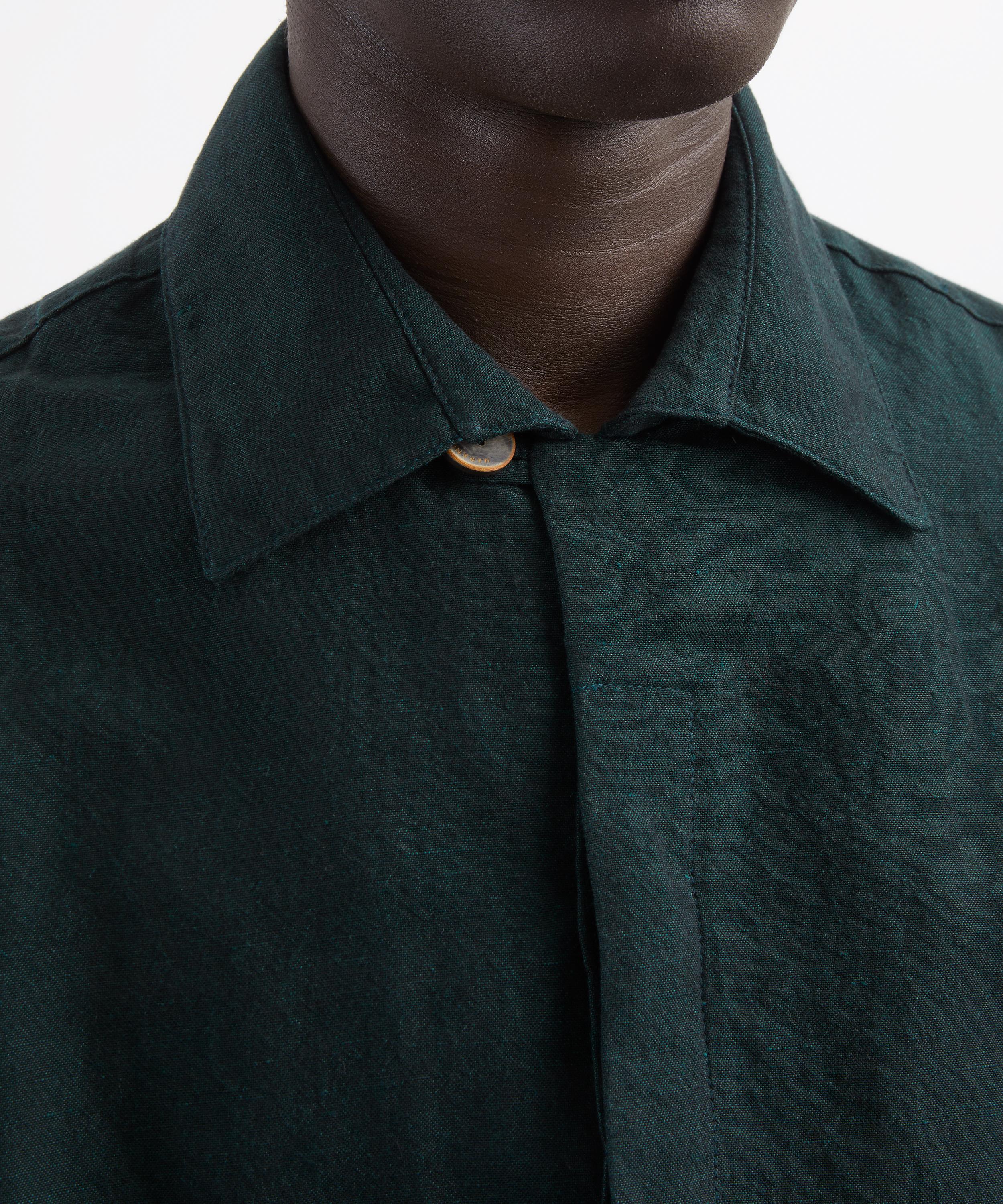 Maran&eacute; - Dark Teal Linen-Cotton Jacket image number 4