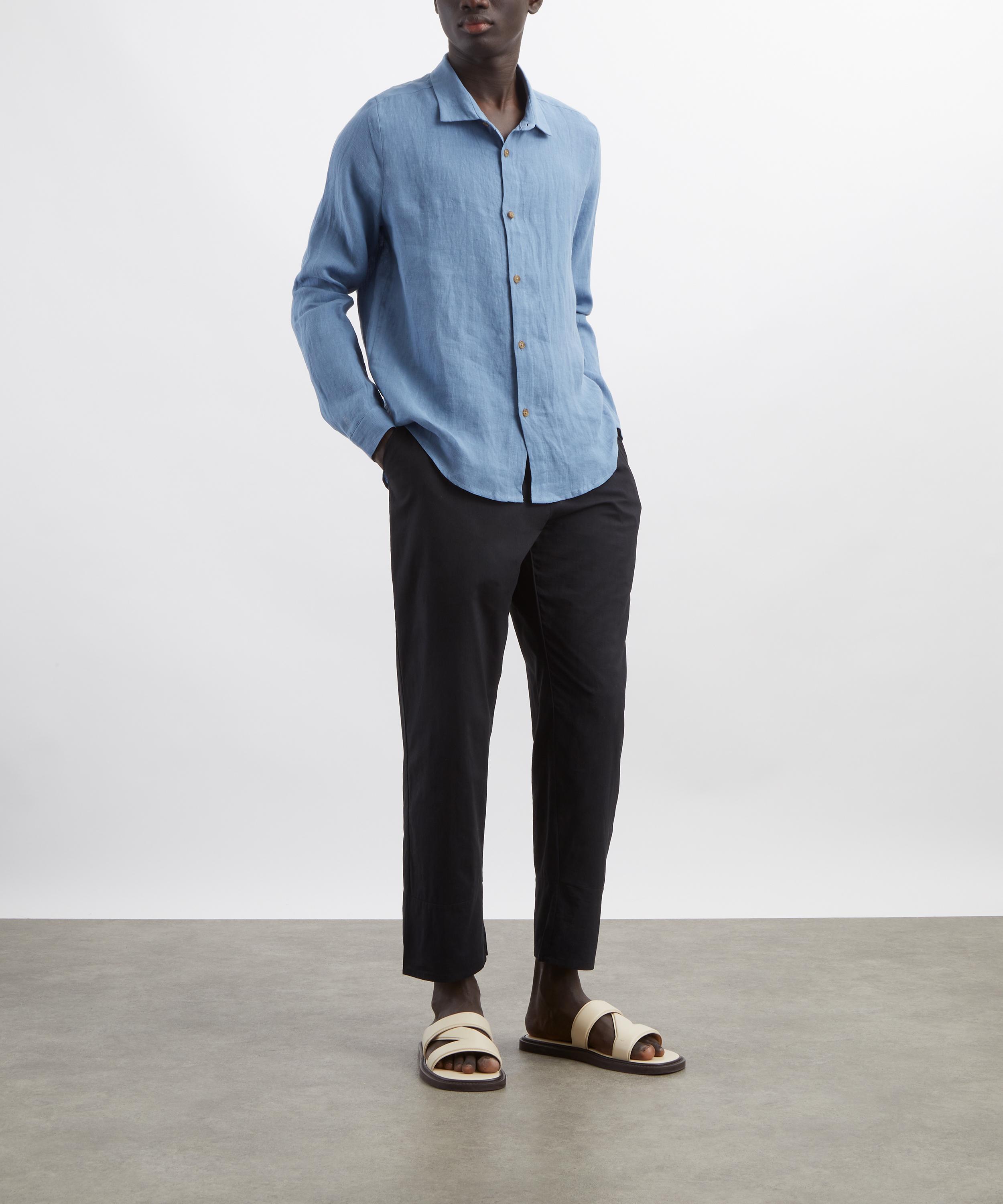 Maran&eacute; - Marko Jean Blue Linen Shirt image number 1