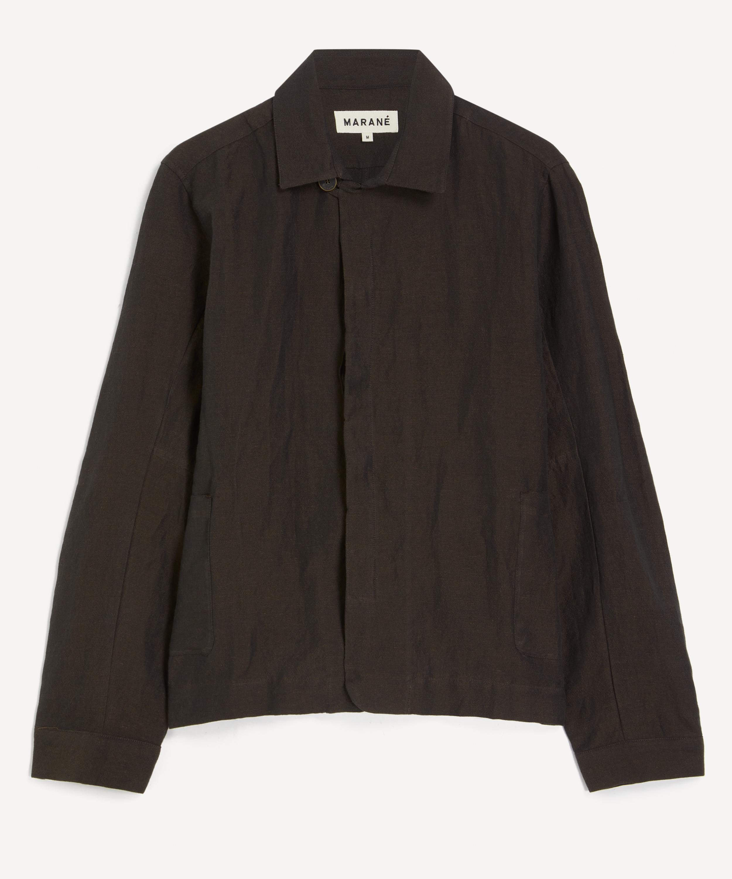 Maran&eacute; - Chocolate Brown Linen-Cotton Jacket
