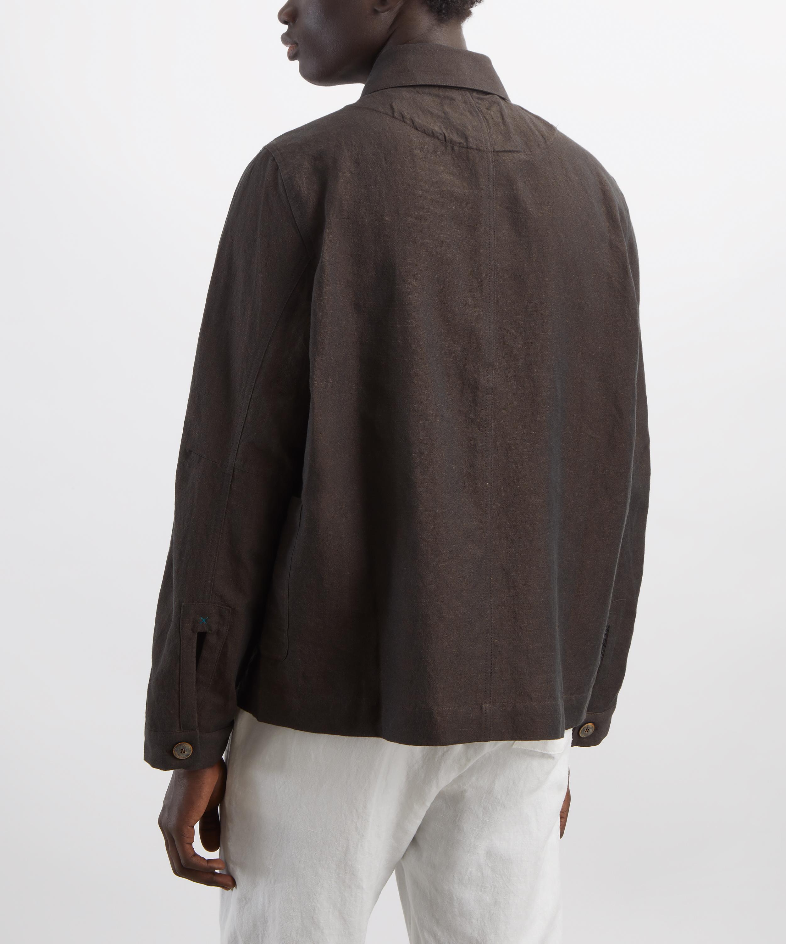 Maran&eacute; - Chocolate Brown Linen-Cotton Jacket image number 3