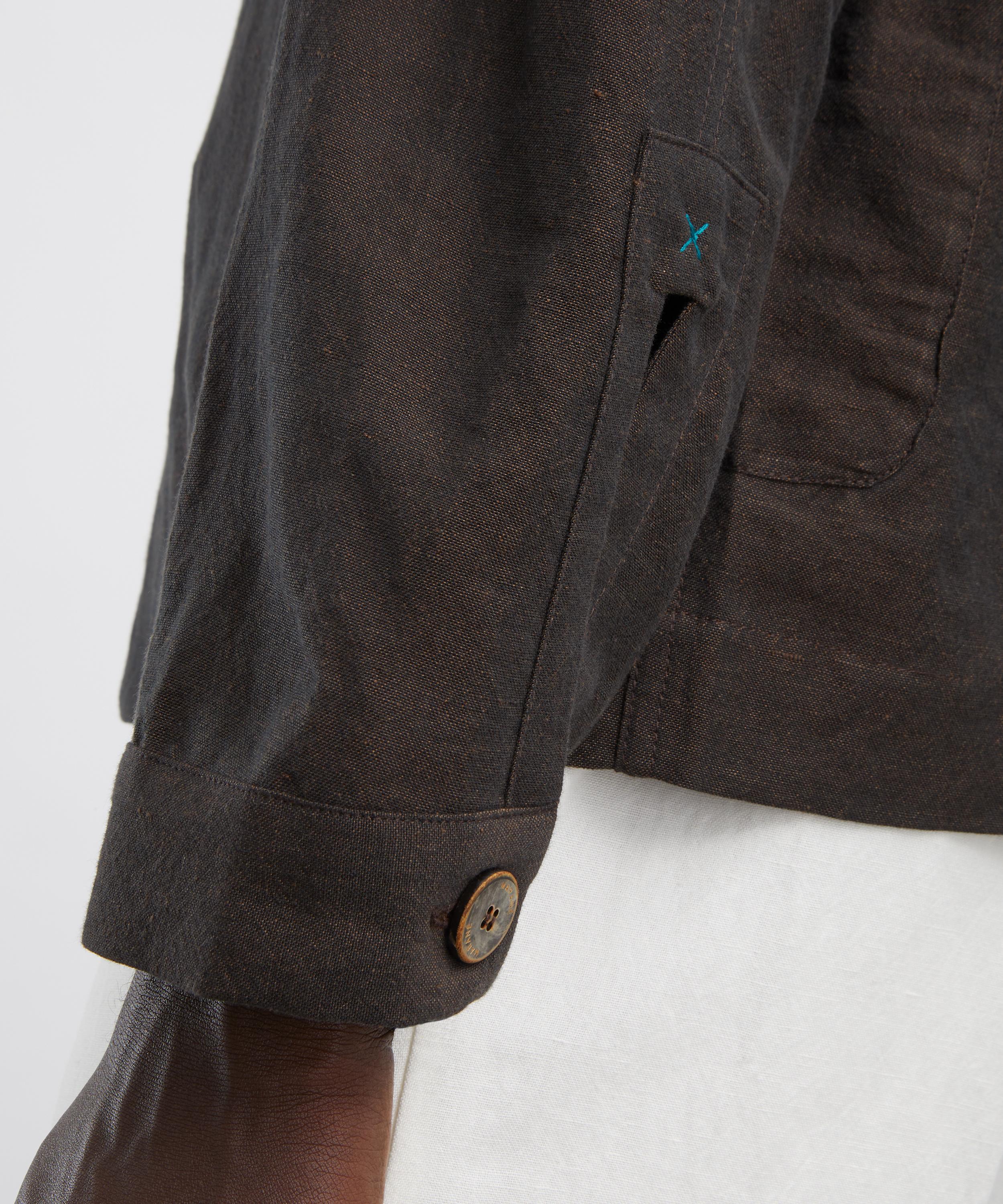 Maran&eacute; - Chocolate Brown Linen-Cotton Jacket image number 4