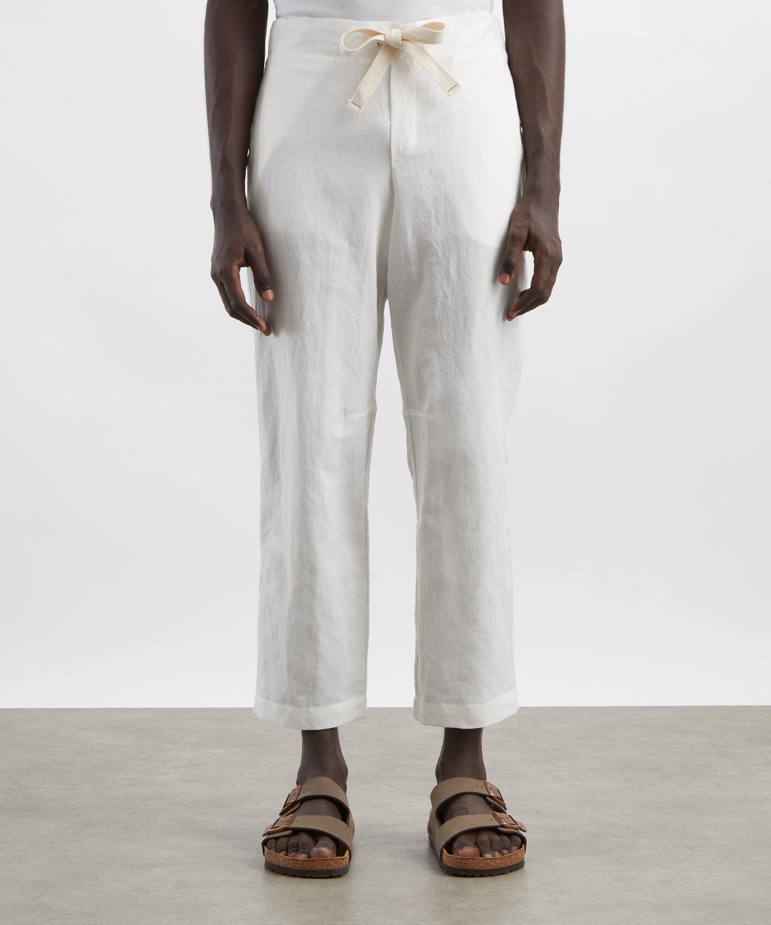Maran&eacute; - Off-White Linen Trousers image number 2