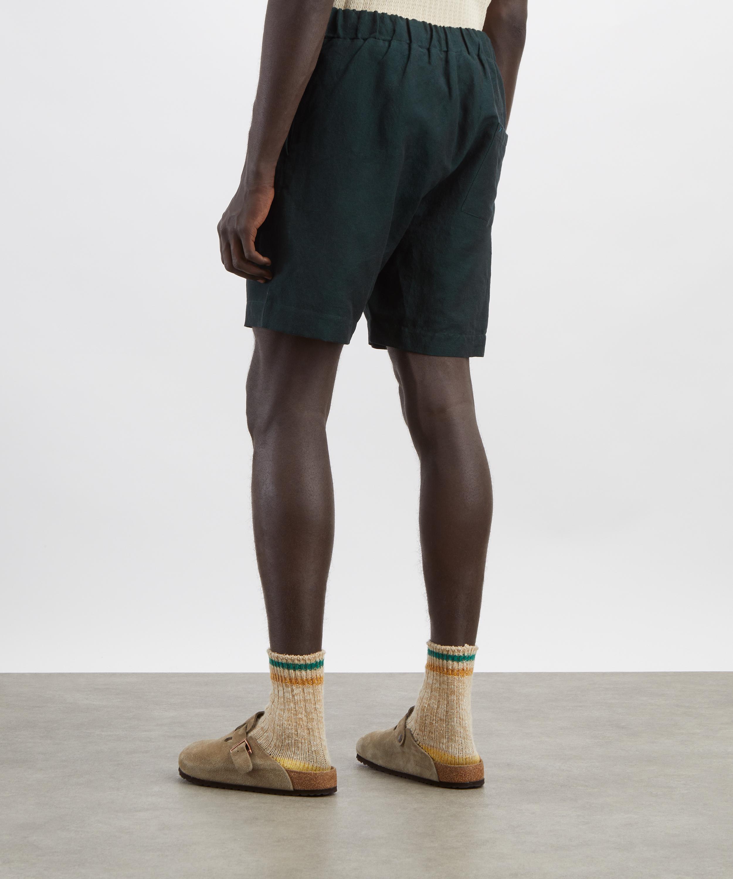 Maran&eacute; - Dark Teal Linen Shorts image number 3