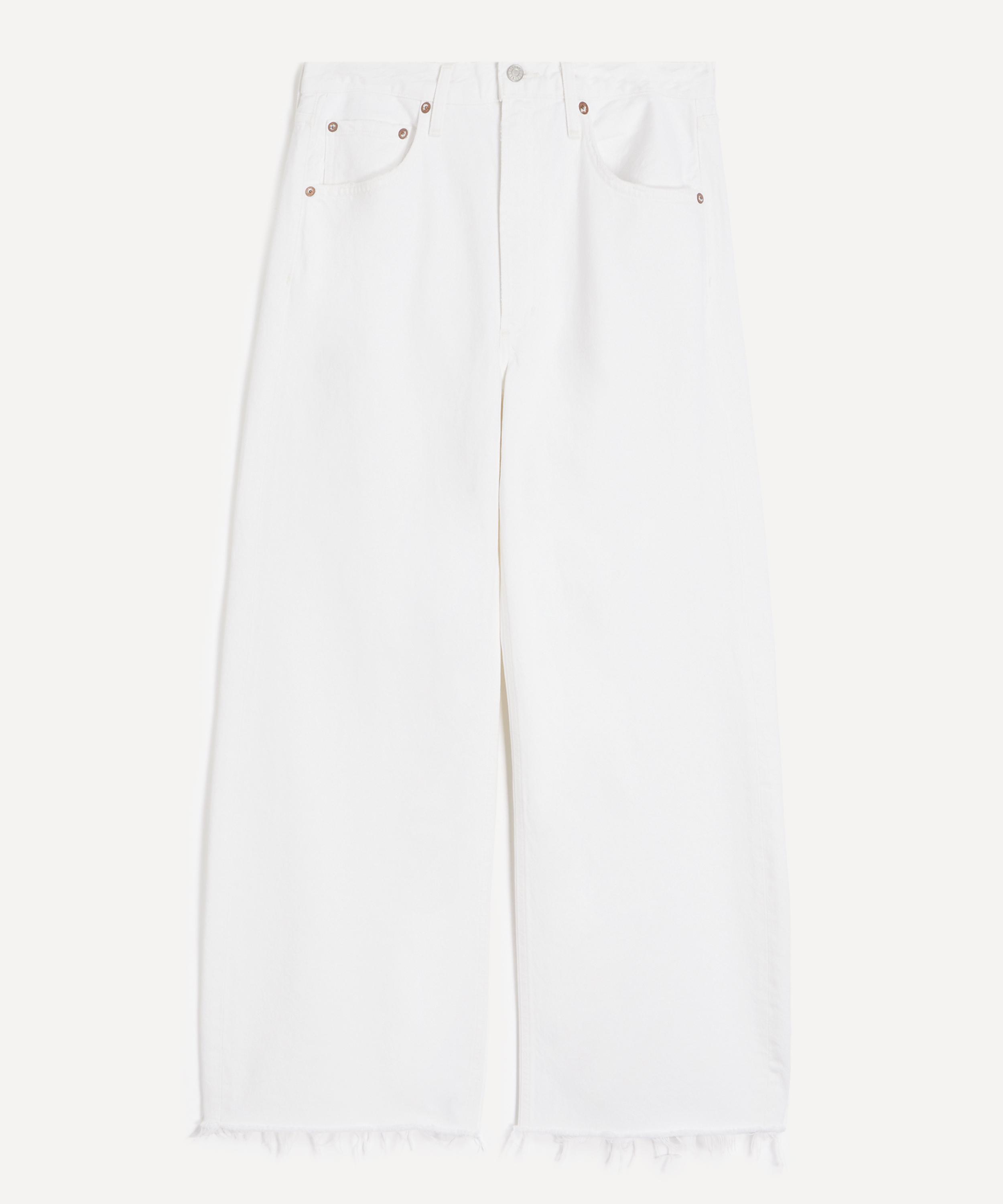 AGOLDE - Low Curve Fray Jeans in Milkshake