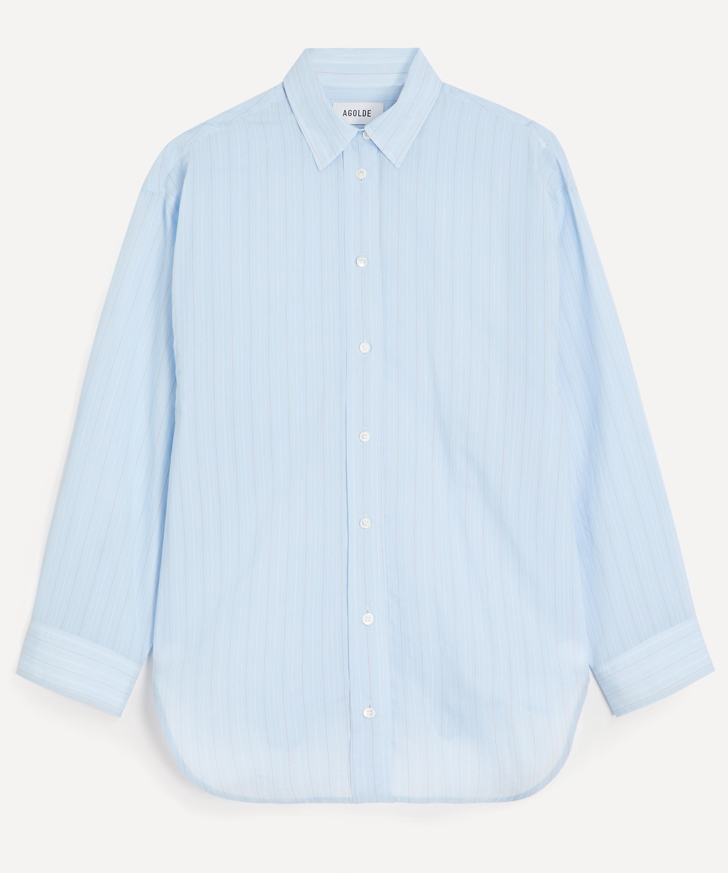 AGOLDE - Sona Powder Blue Stripe Shirt