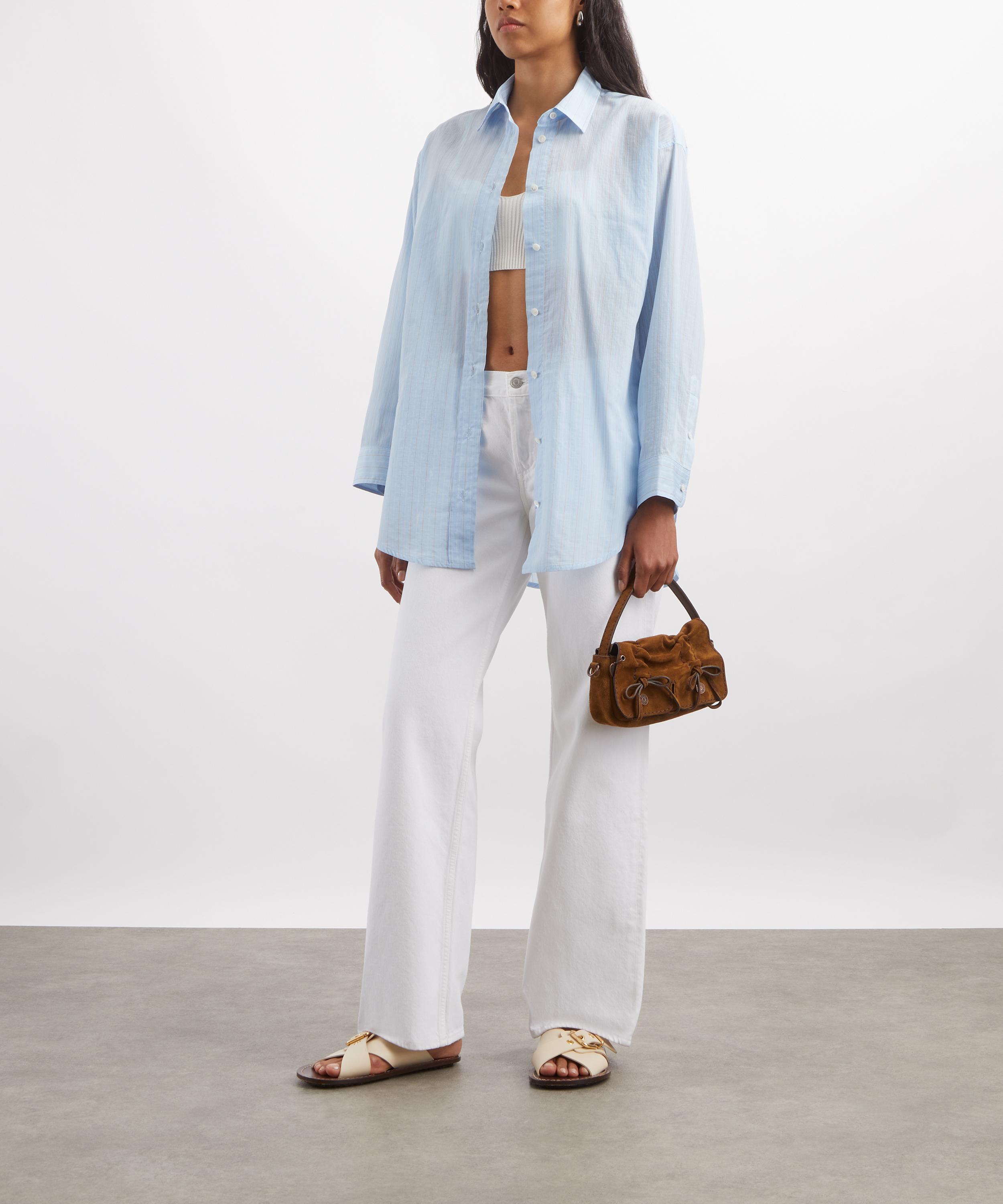 AGOLDE - Sona Powder Blue Stripe Shirt image number 1