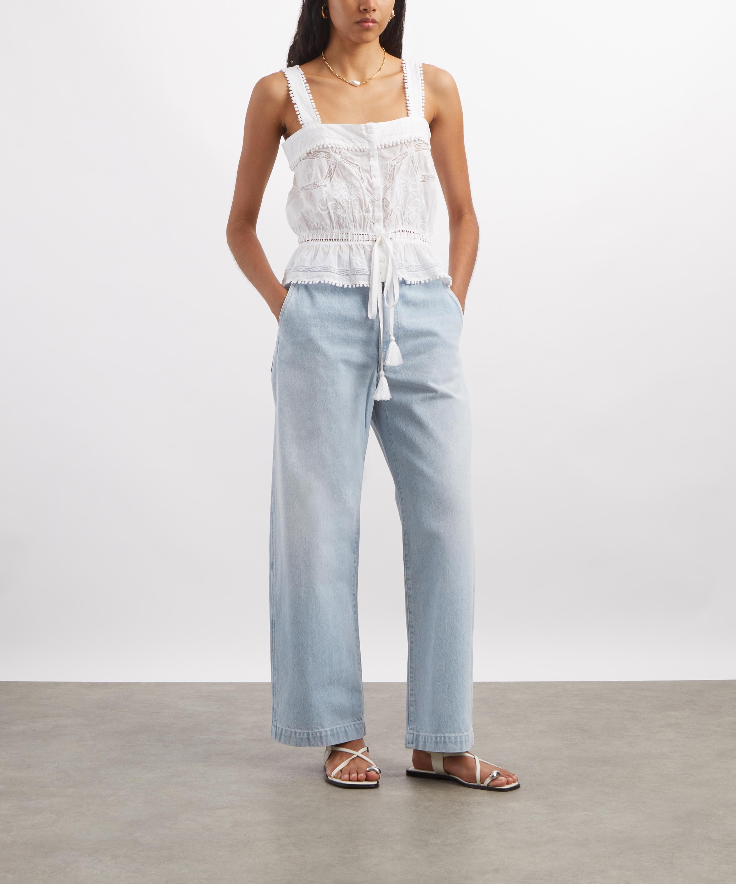 AGOLDE - Trouser Wide-Leg Jeans in Washed Pale Indigo image number 1