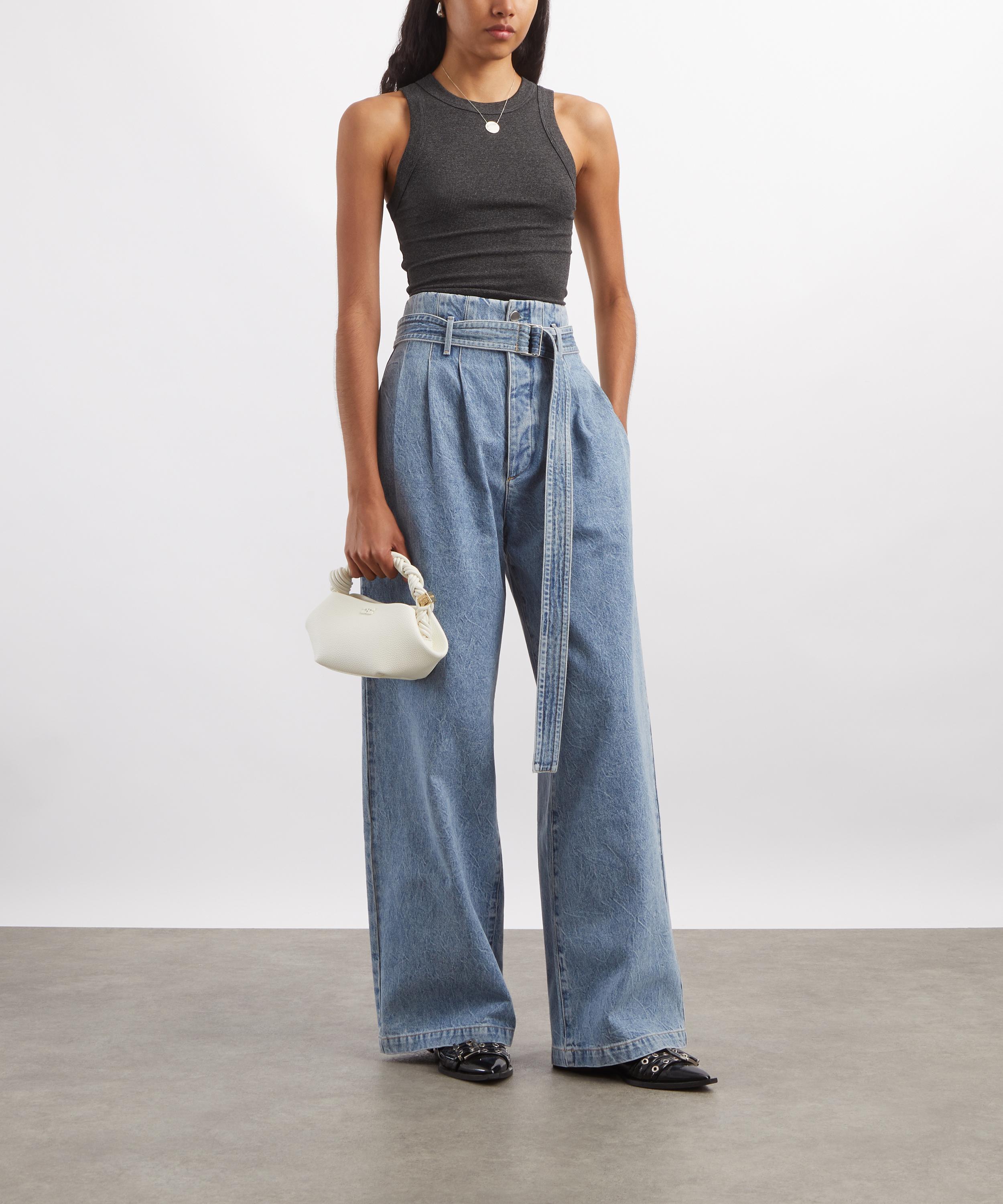AGOLDE - Corset Wide-Leg Jeans in Crinkle Indigo image number 1