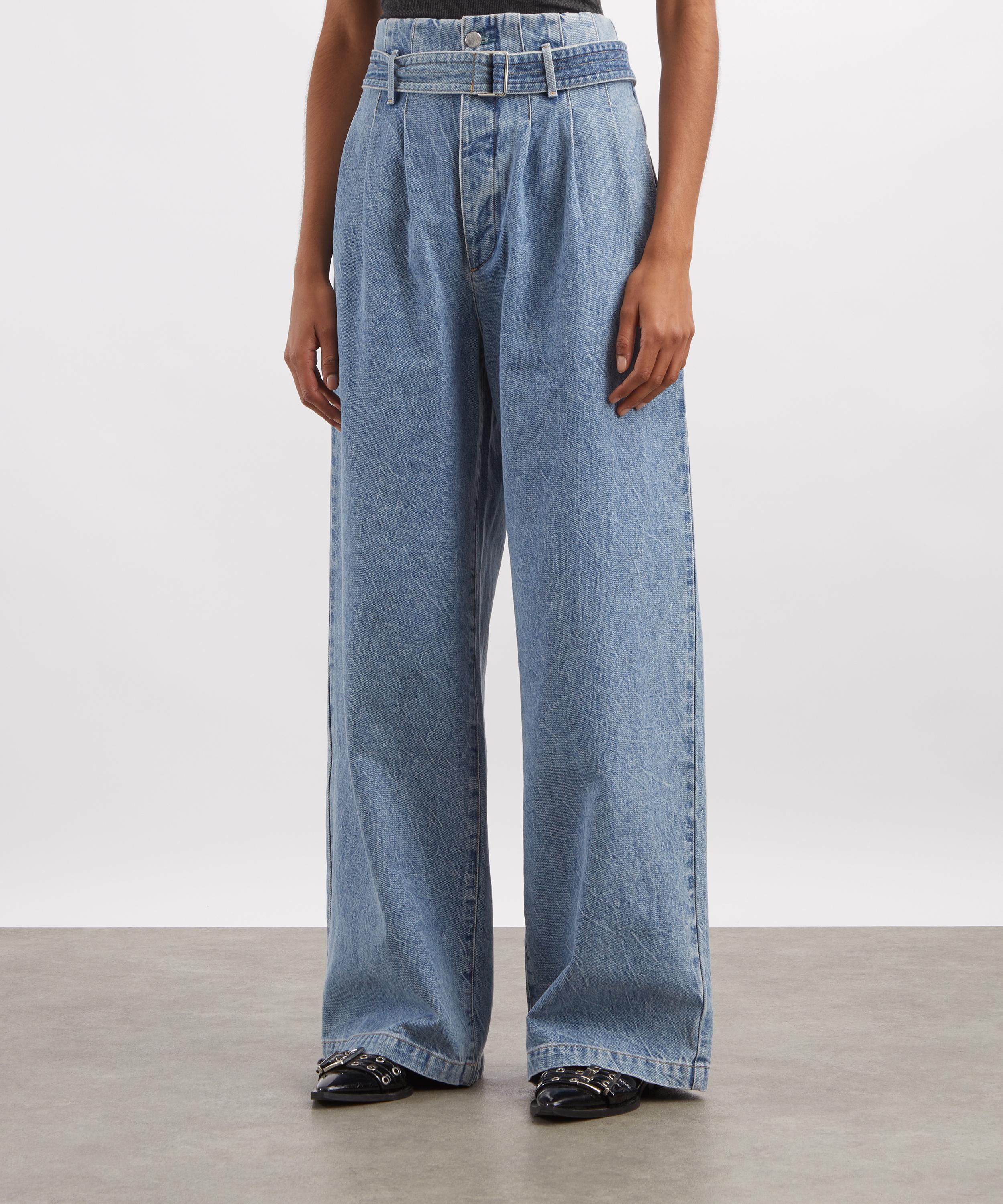 AGOLDE - Corset Wide-Leg Jeans in Crinkle Indigo image number 2