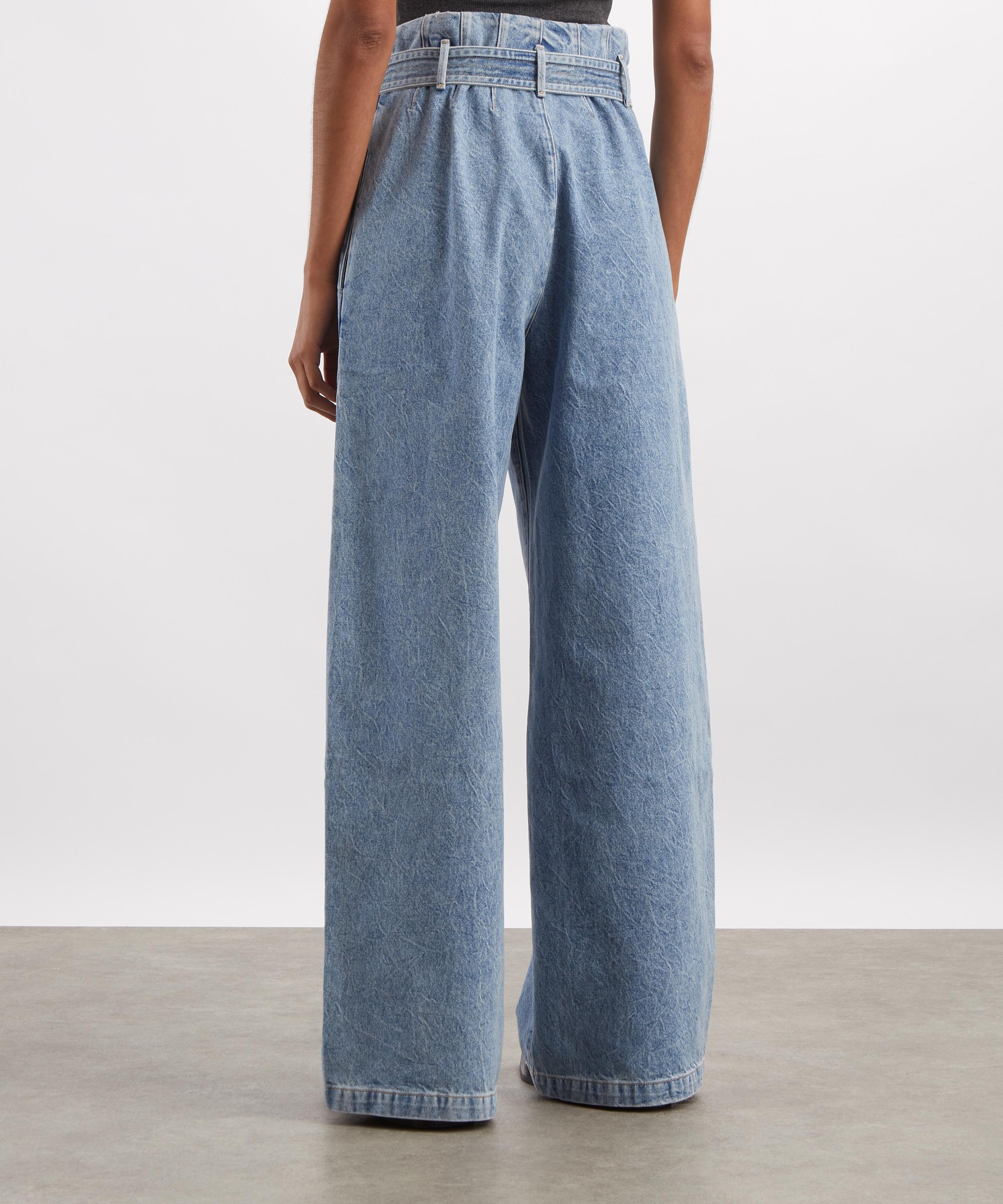 AGOLDE - Corset Wide-Leg Jeans in Crinkle Indigo image number 3