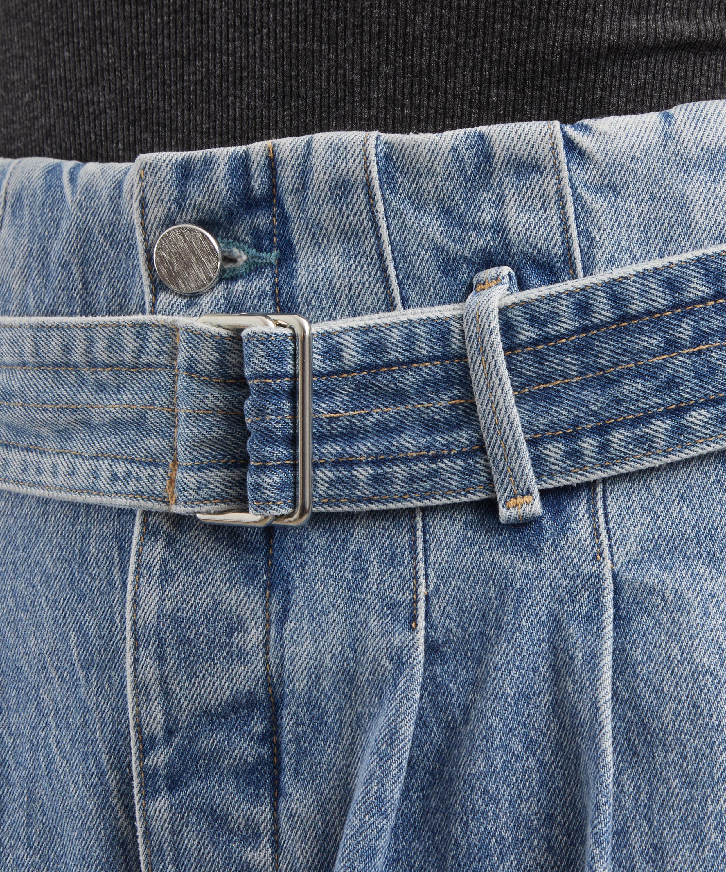 AGOLDE - Corset Wide-Leg Jeans in Crinkle Indigo image number 4