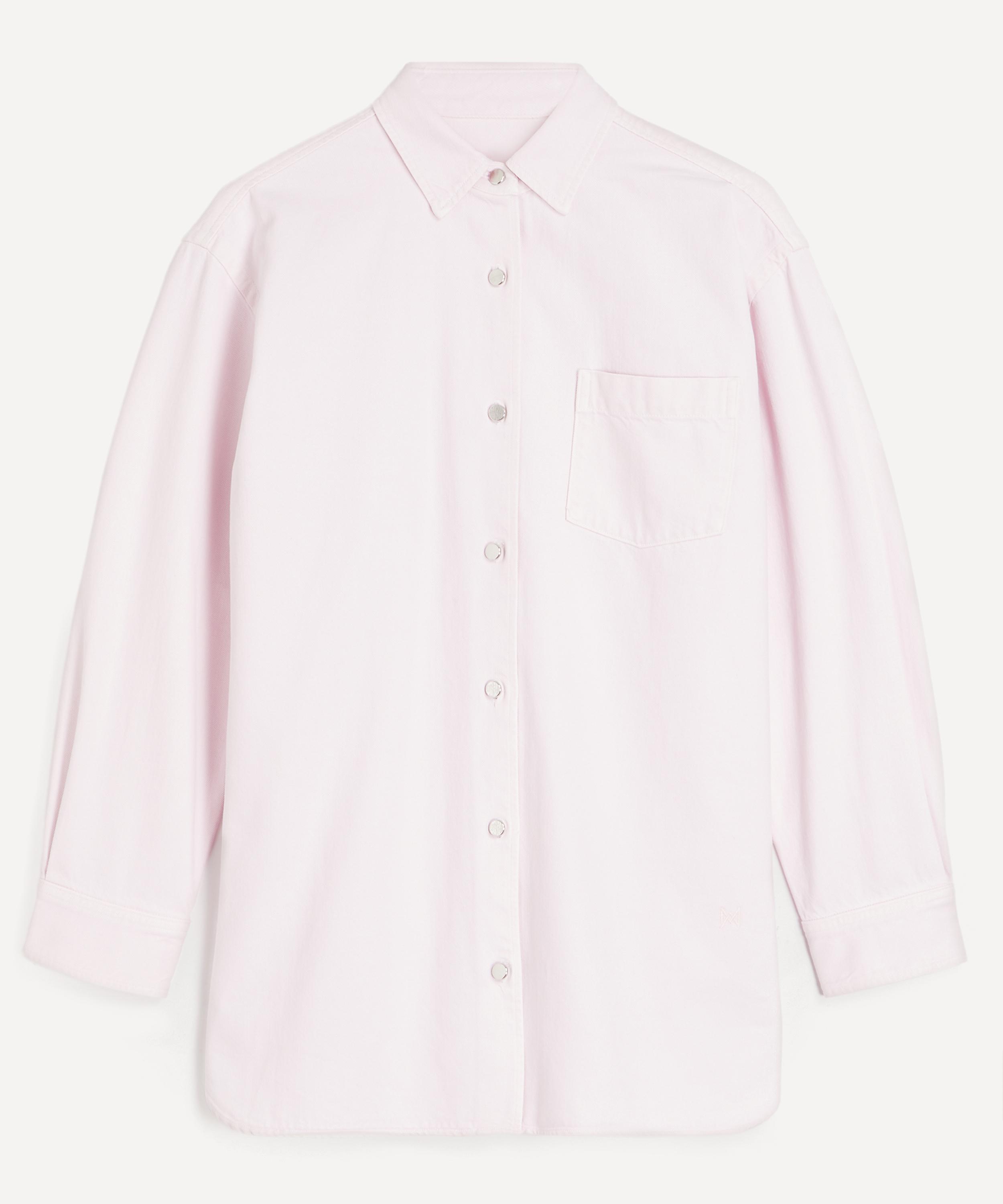 AGOLDE - A-Line Wash Powder Pink Denim Shirt