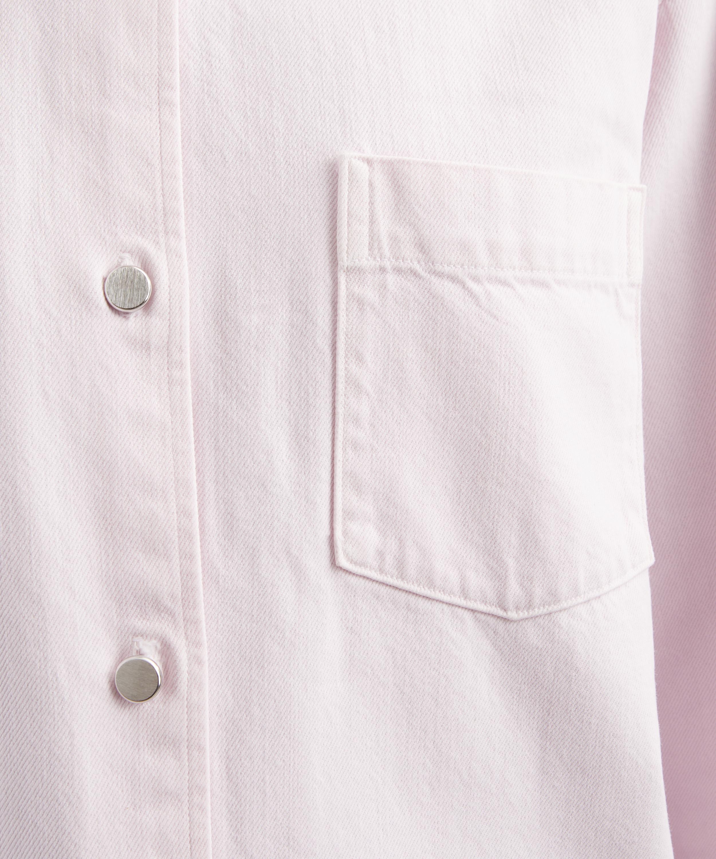 AGOLDE - A-Line Wash Powder Pink Denim Shirt image number 4