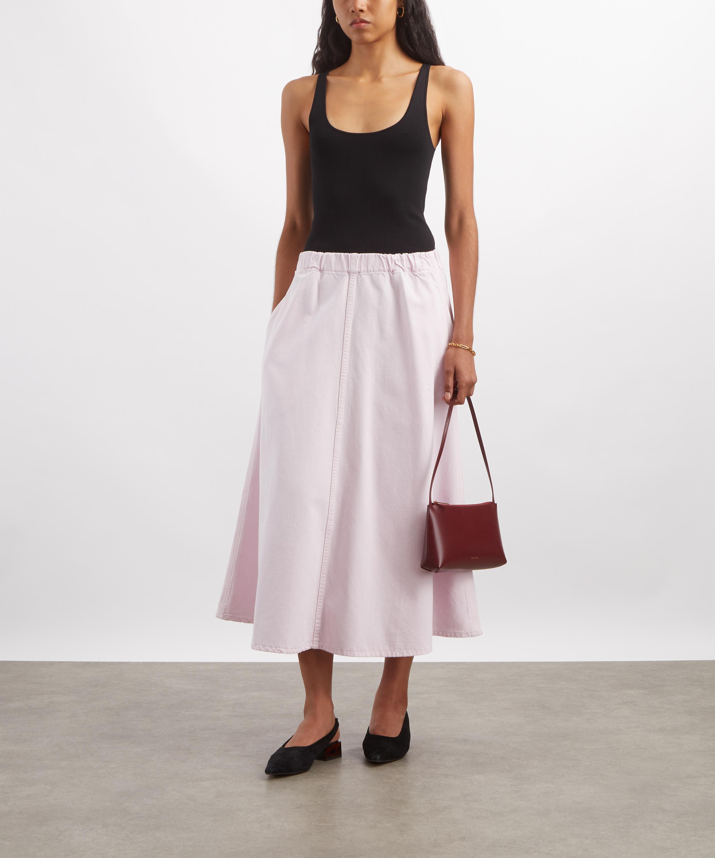 AGOLDE - Circle Wash Powder Pink Denim Skirt image number 1