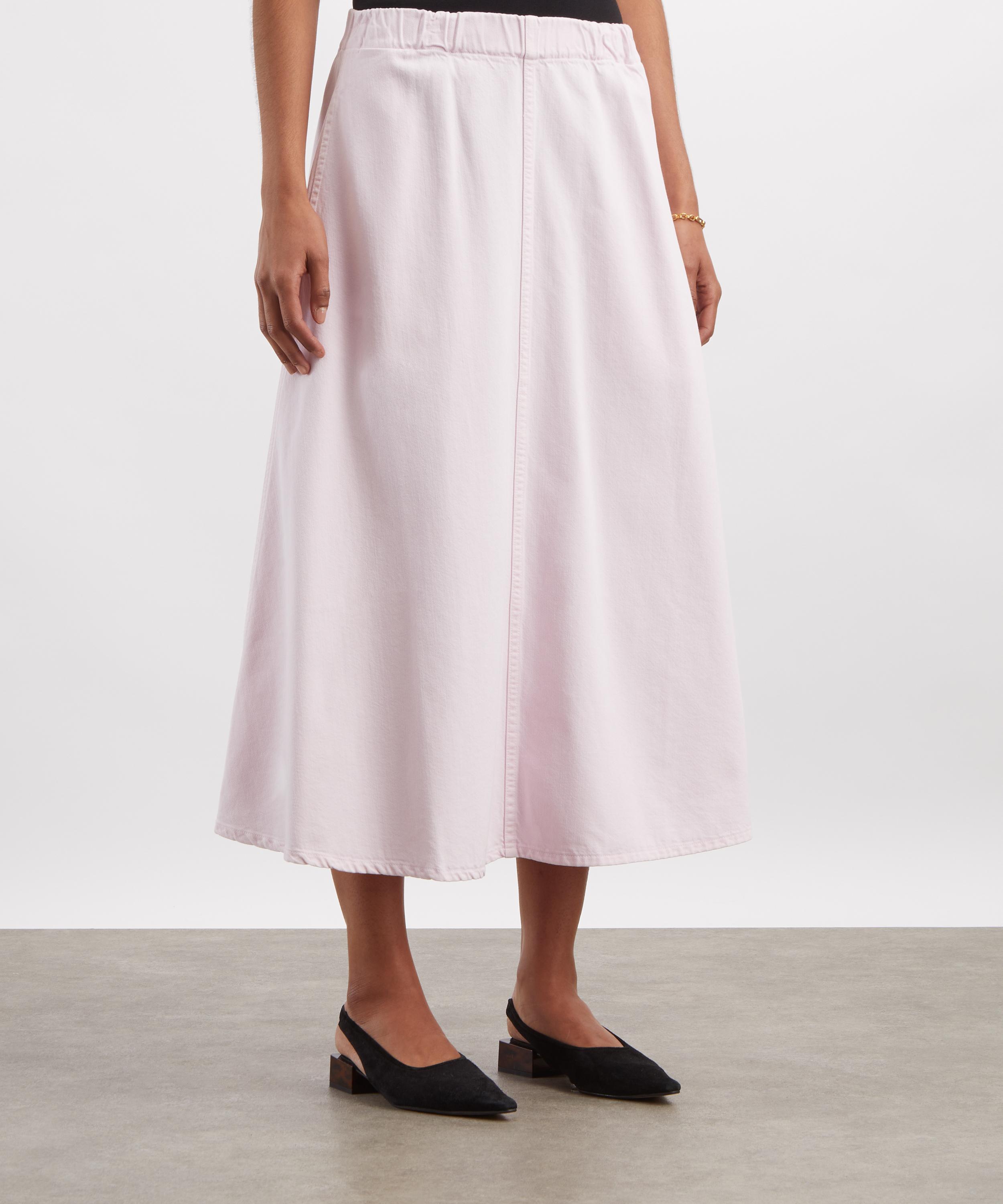 AGOLDE - Circle Wash Powder Pink Denim Skirt image number 3