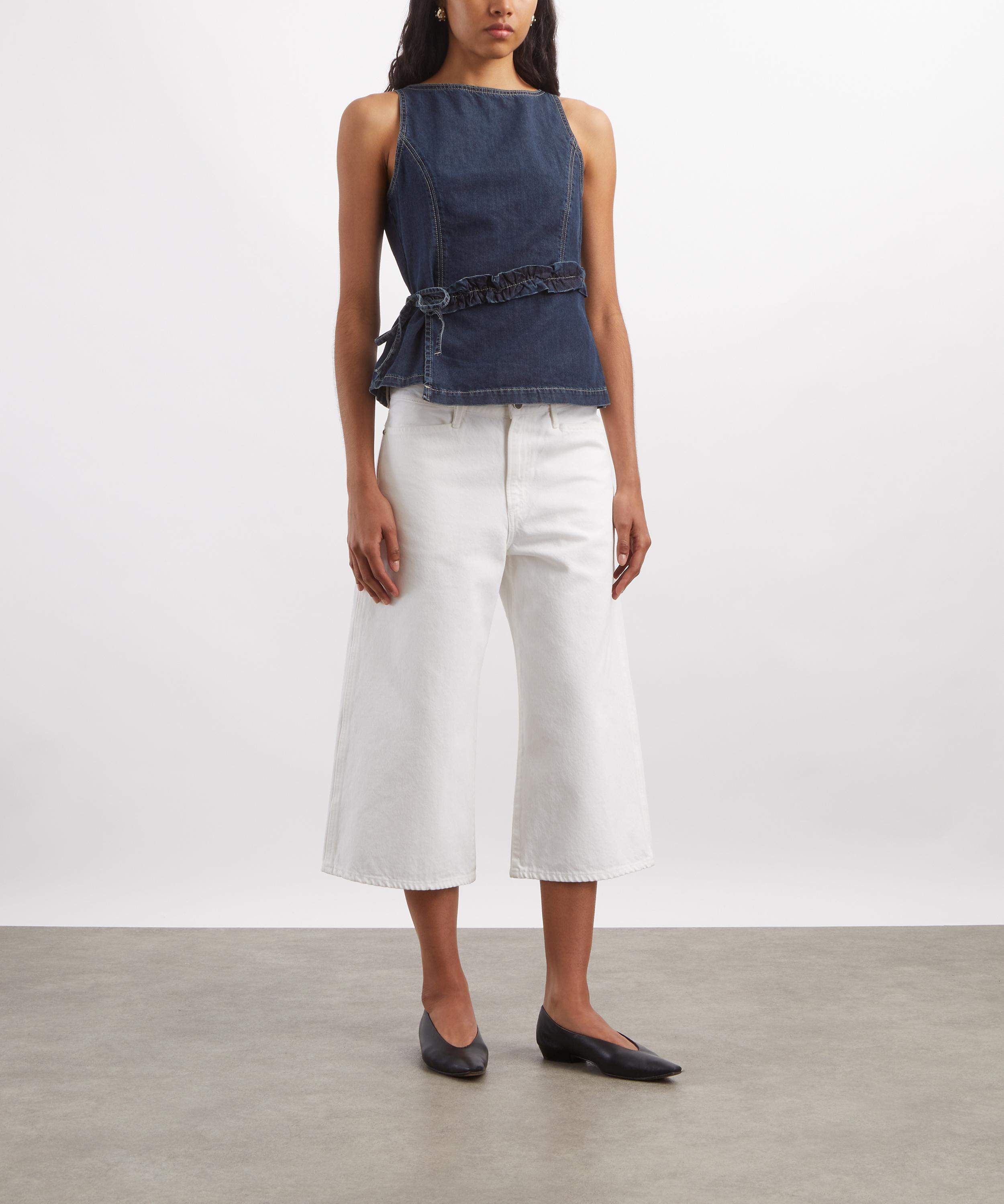 AGOLDE - White Skater Denim Shorts&nbsp; image number 1