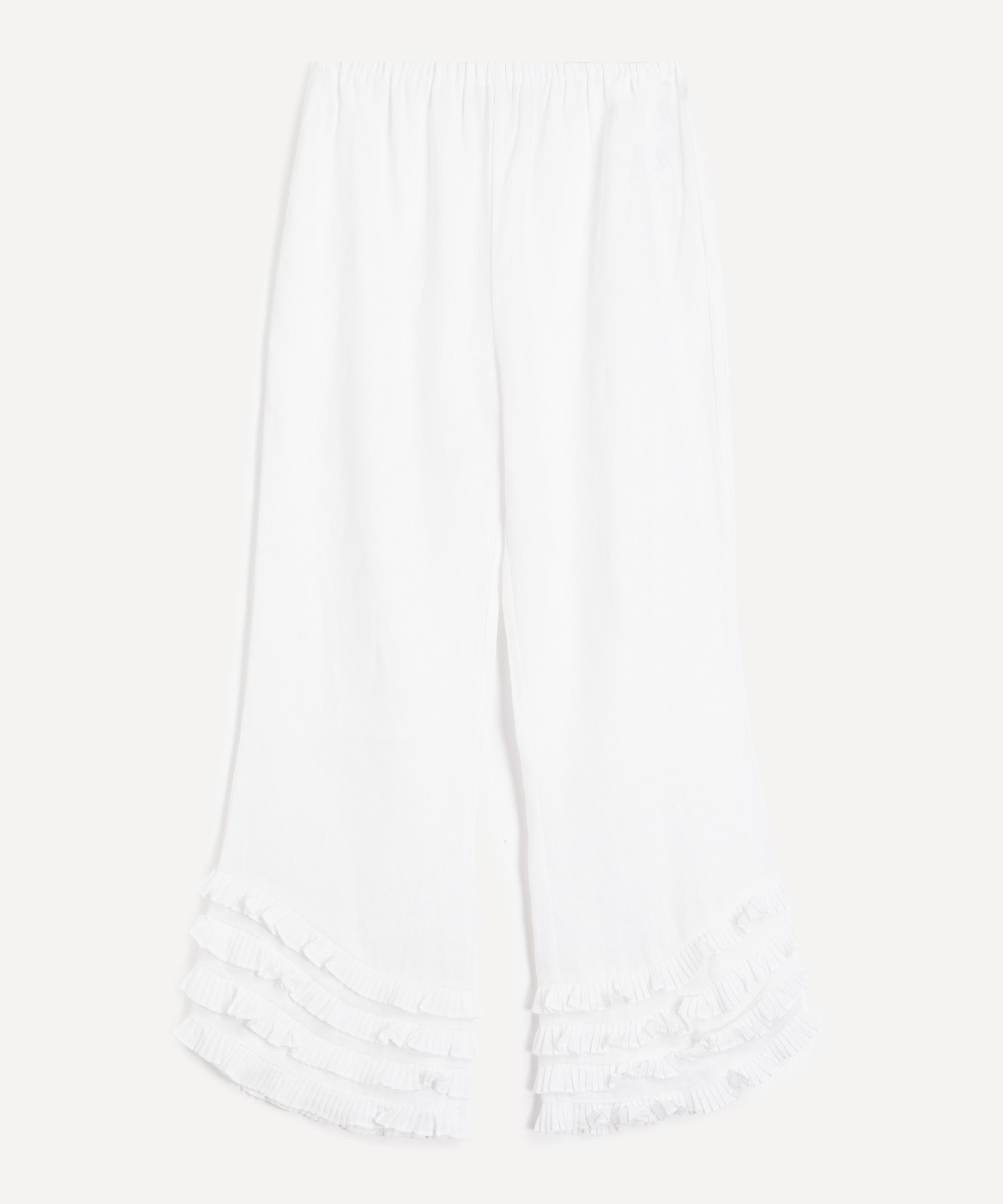 Posse - Florence Linen Ruffle Trousers