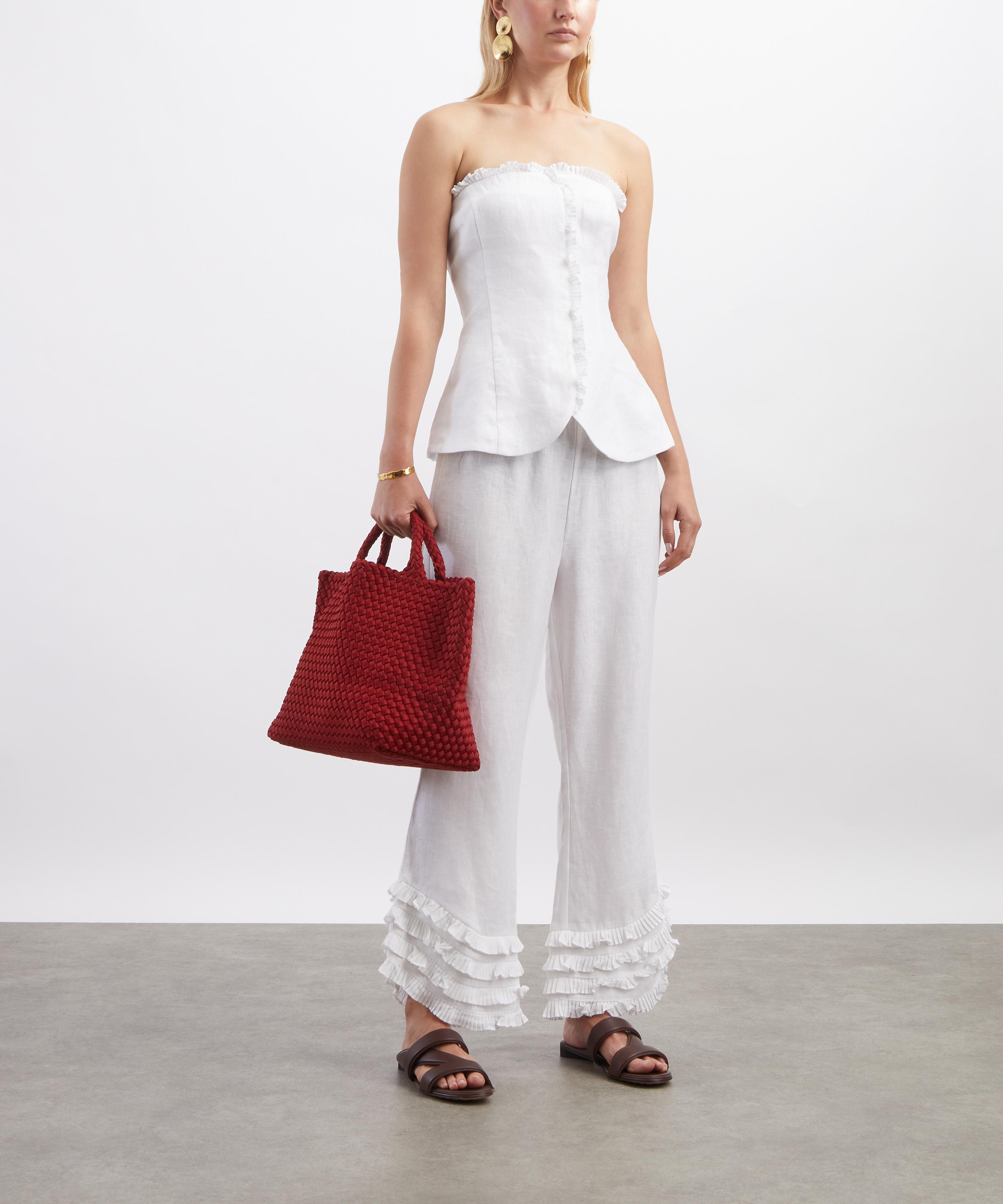 Posse - Florence Linen Ruffle Trousers image number 1