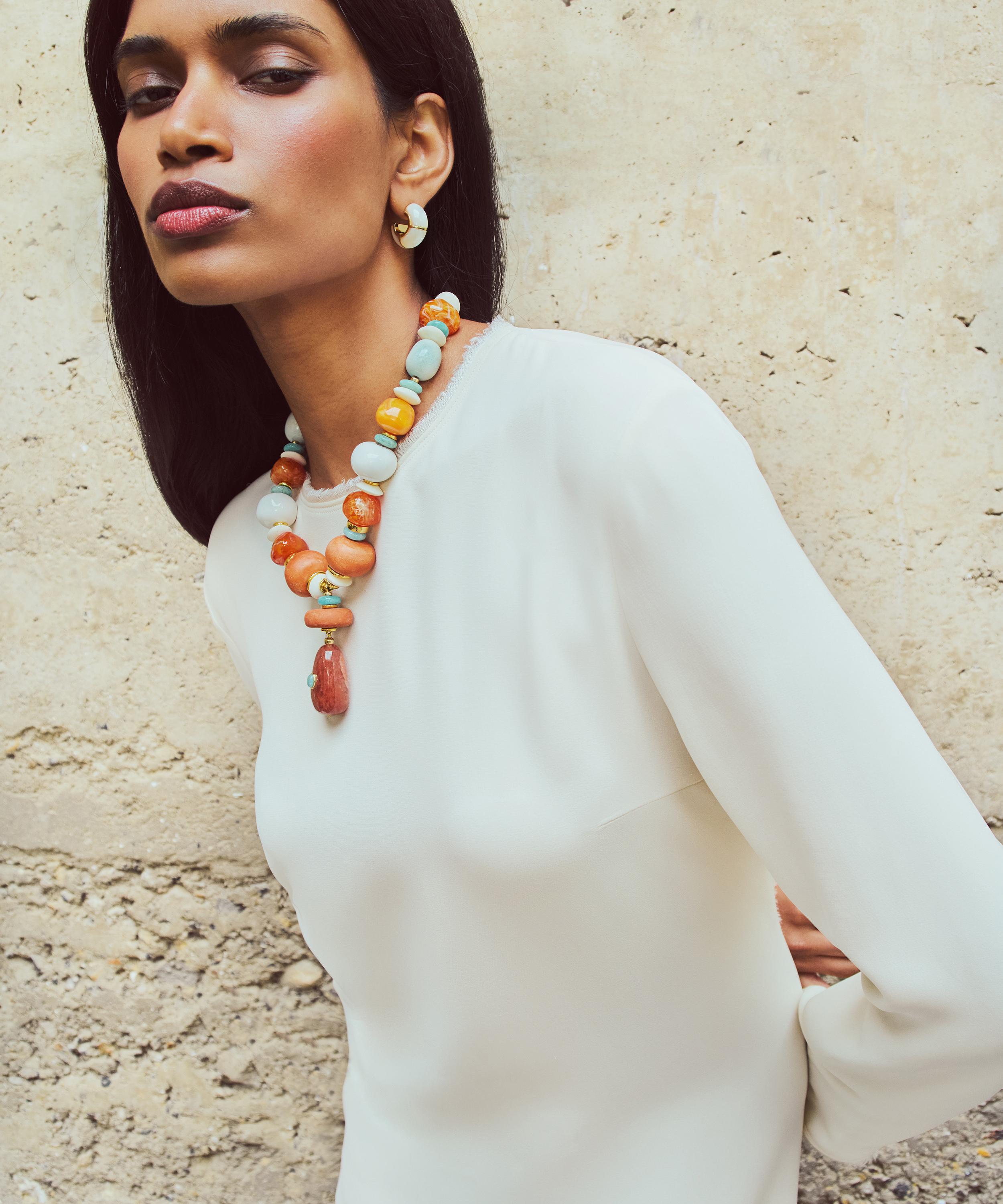 Lizzie Fortunato - 24ct Gold-Plated Zellige Hoop Earrings image number 1