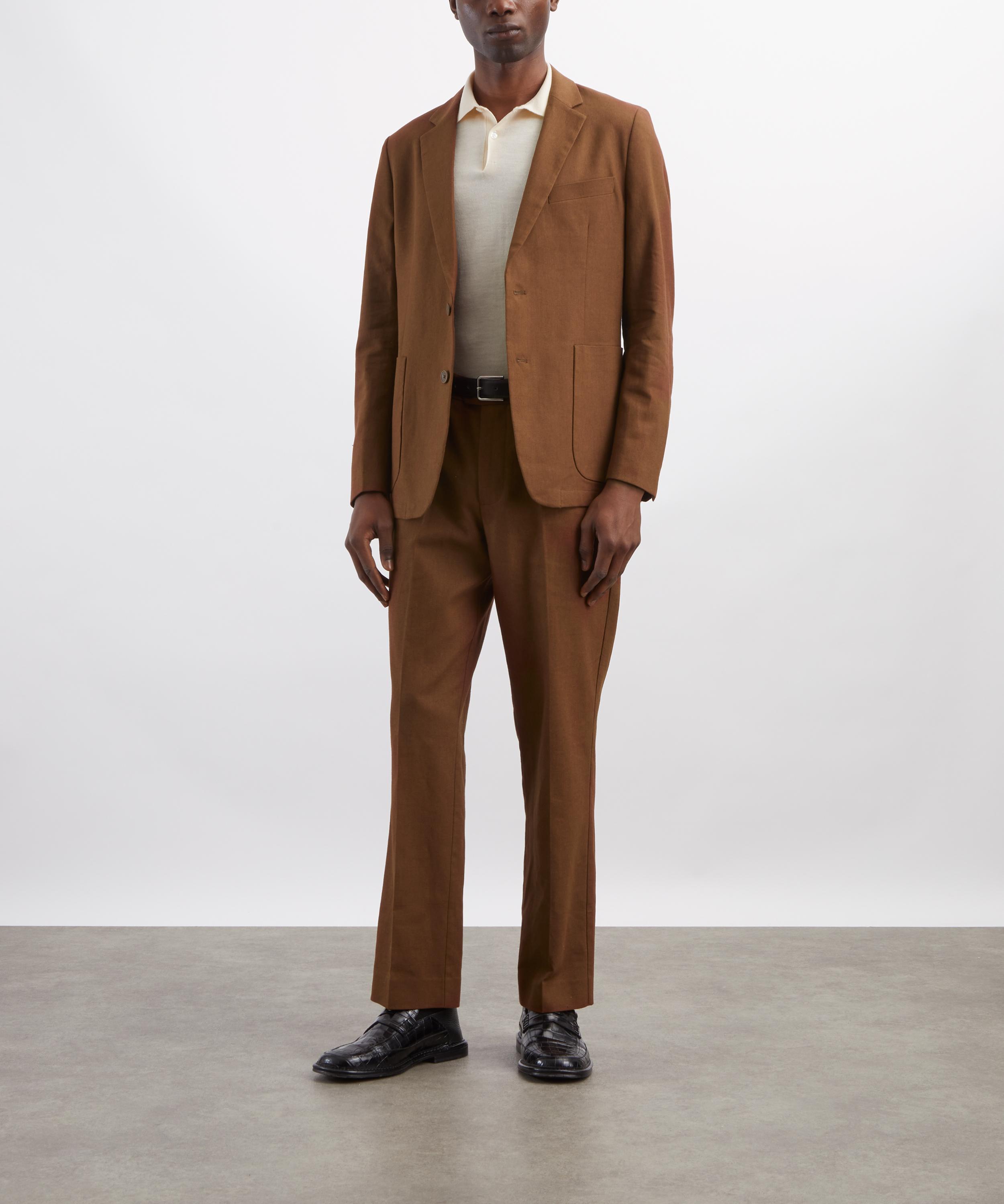 Percival - Brown Tailored Linen Blazer&nbsp; image number 1