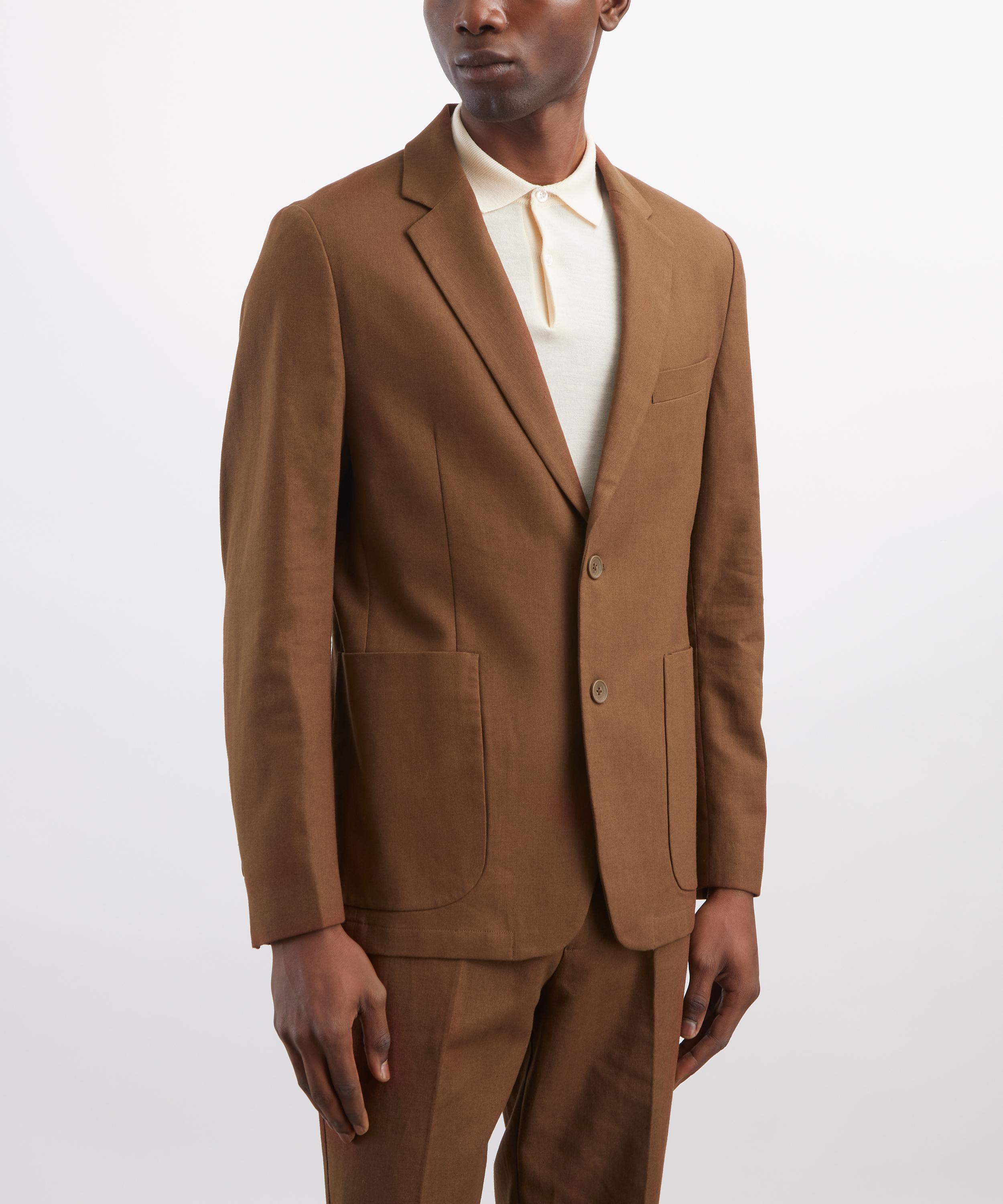Percival - Brown Tailored Linen Blazer&nbsp; image number 2